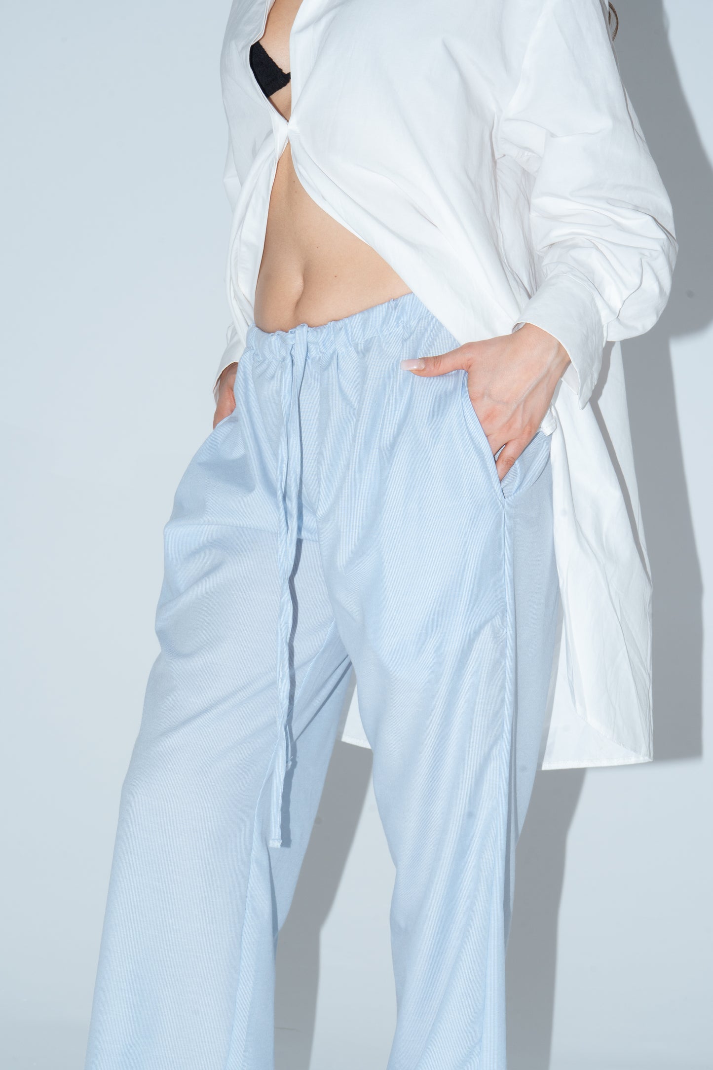 Striped Pj’s Pants -Baby blue