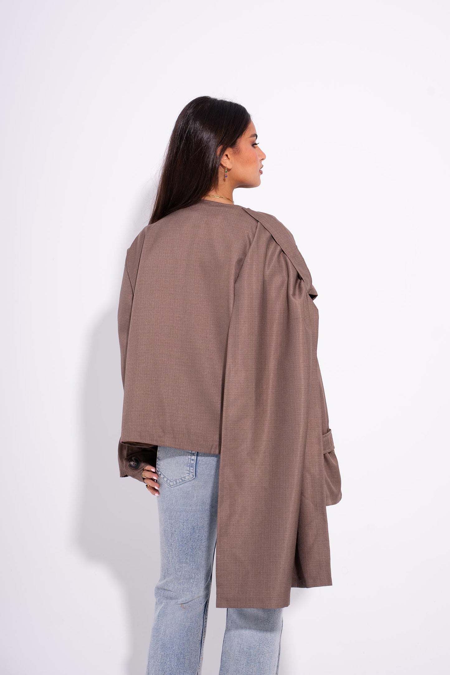 Cozy Tailored Shirt - Cafe