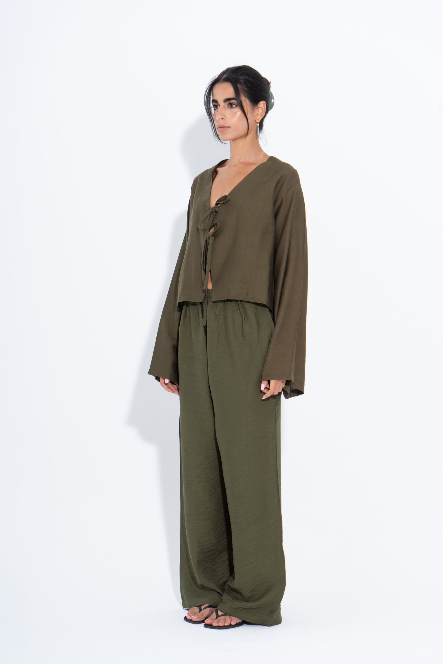 Boho Linen Full Set - Olive