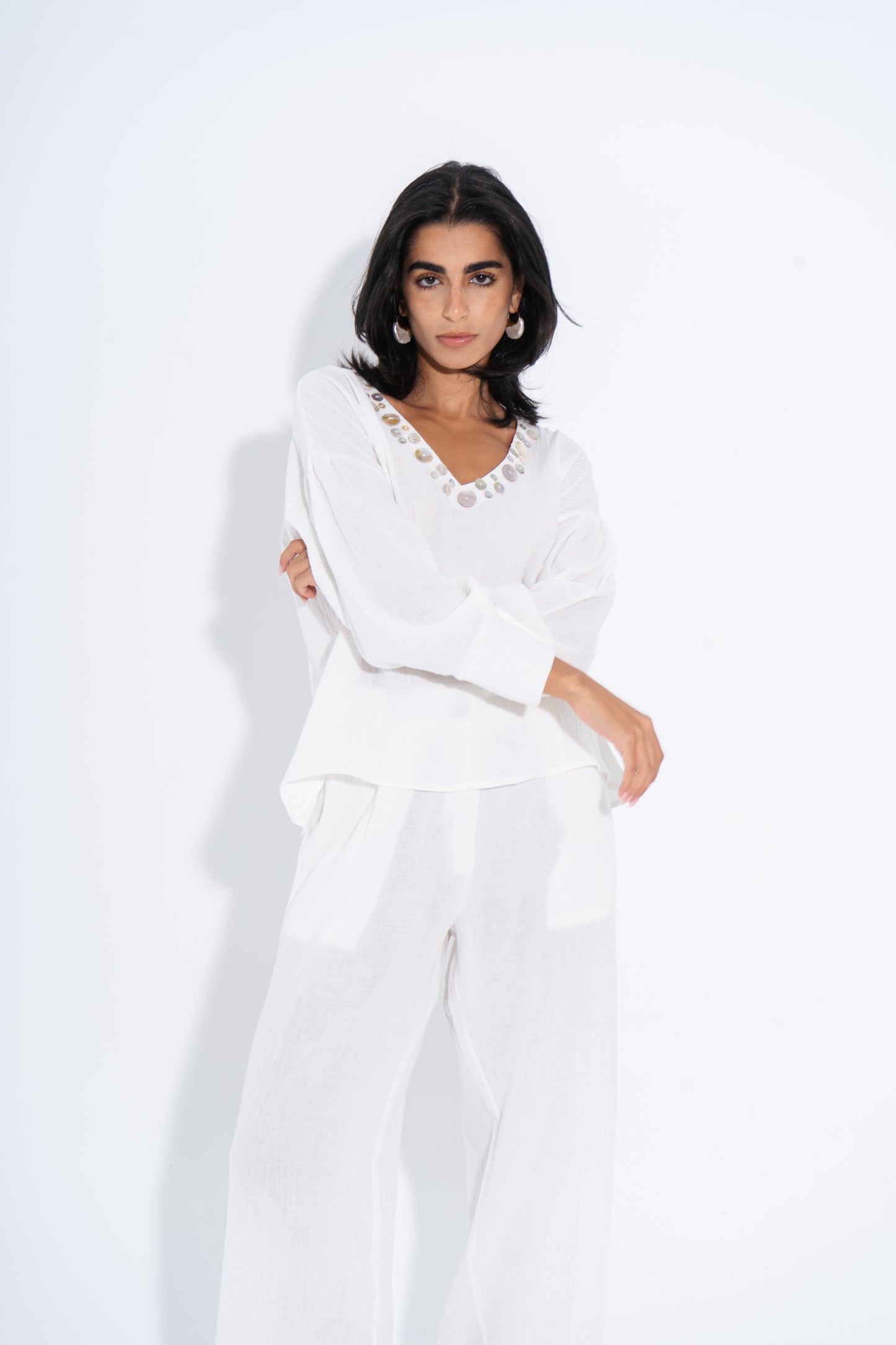 Seashell Co-Ord Set - White