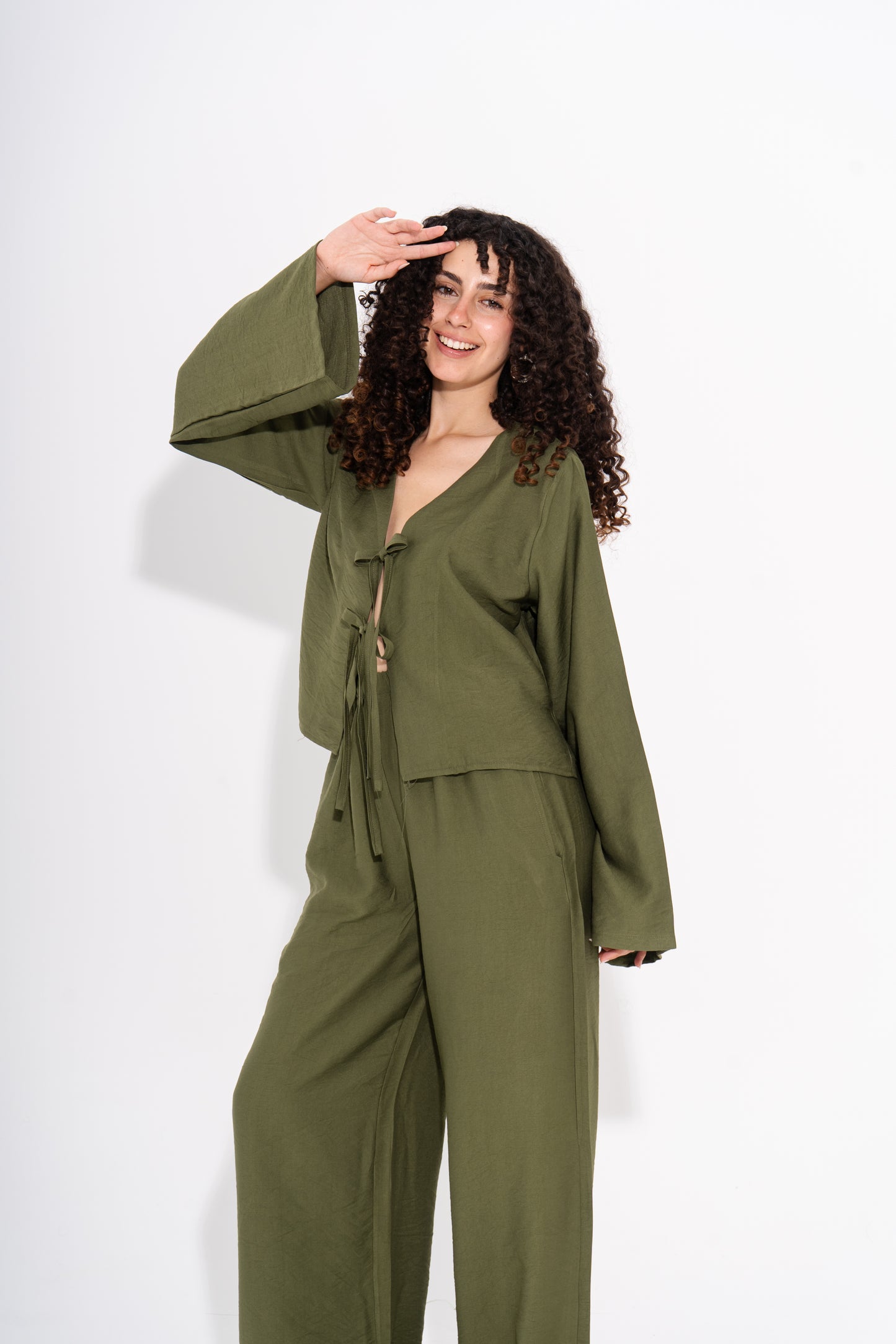 Boho Linen Set - Olive