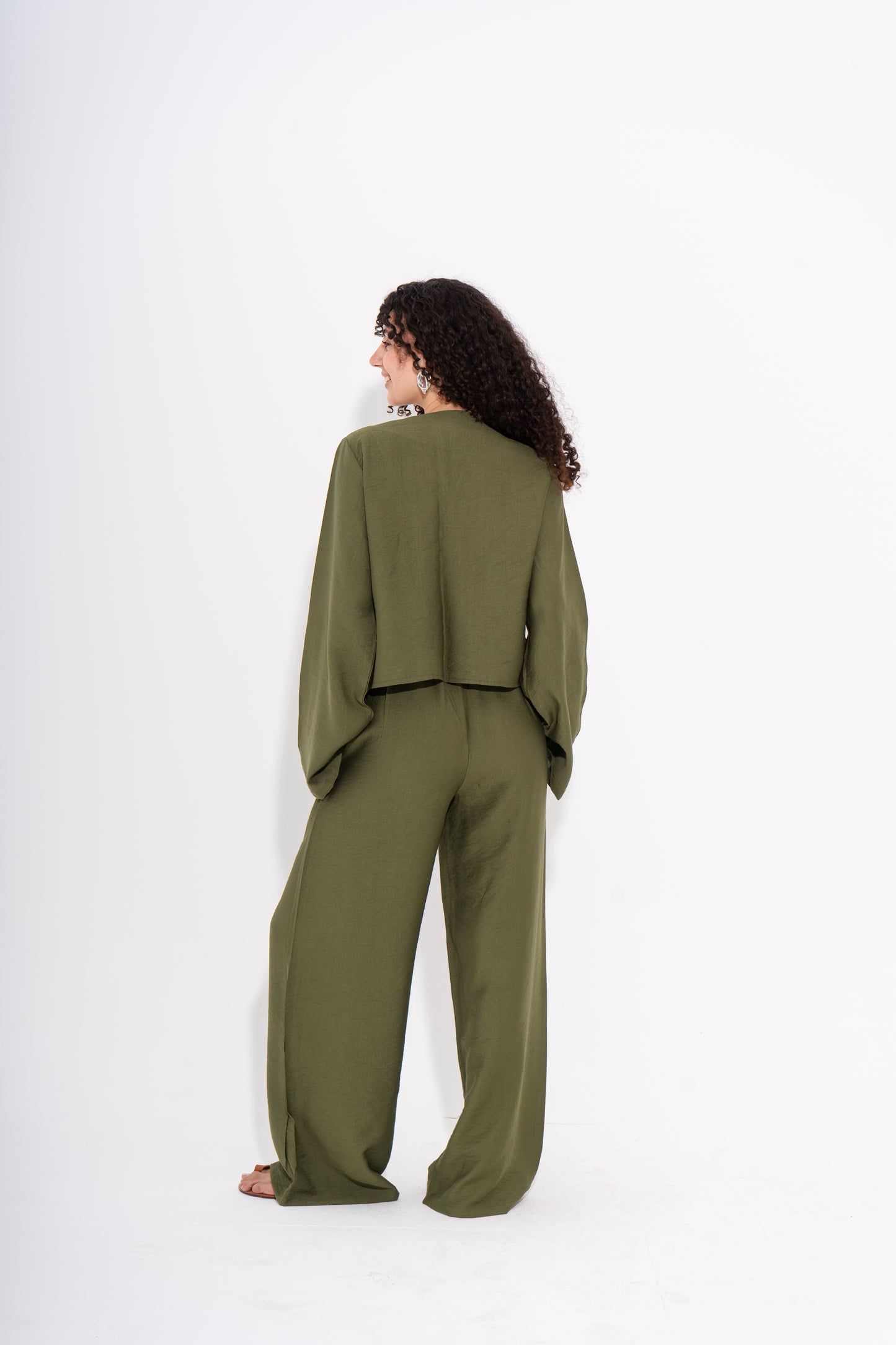 Boho Linen Set - Olive
