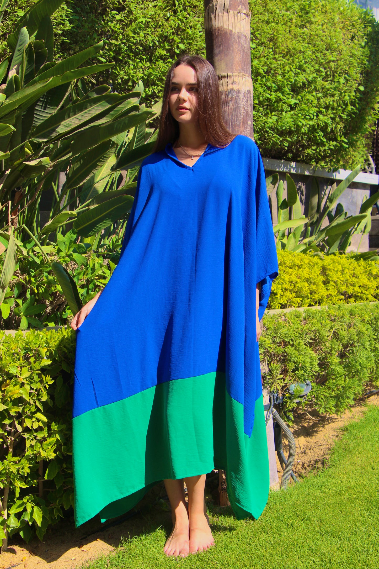 Blue & Green Sunny Kaftan