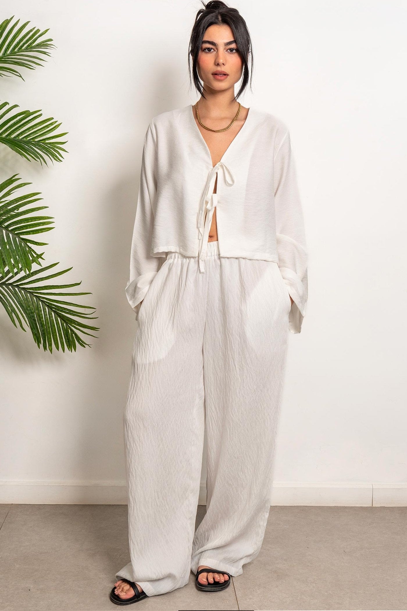 Boho Linen Set - White