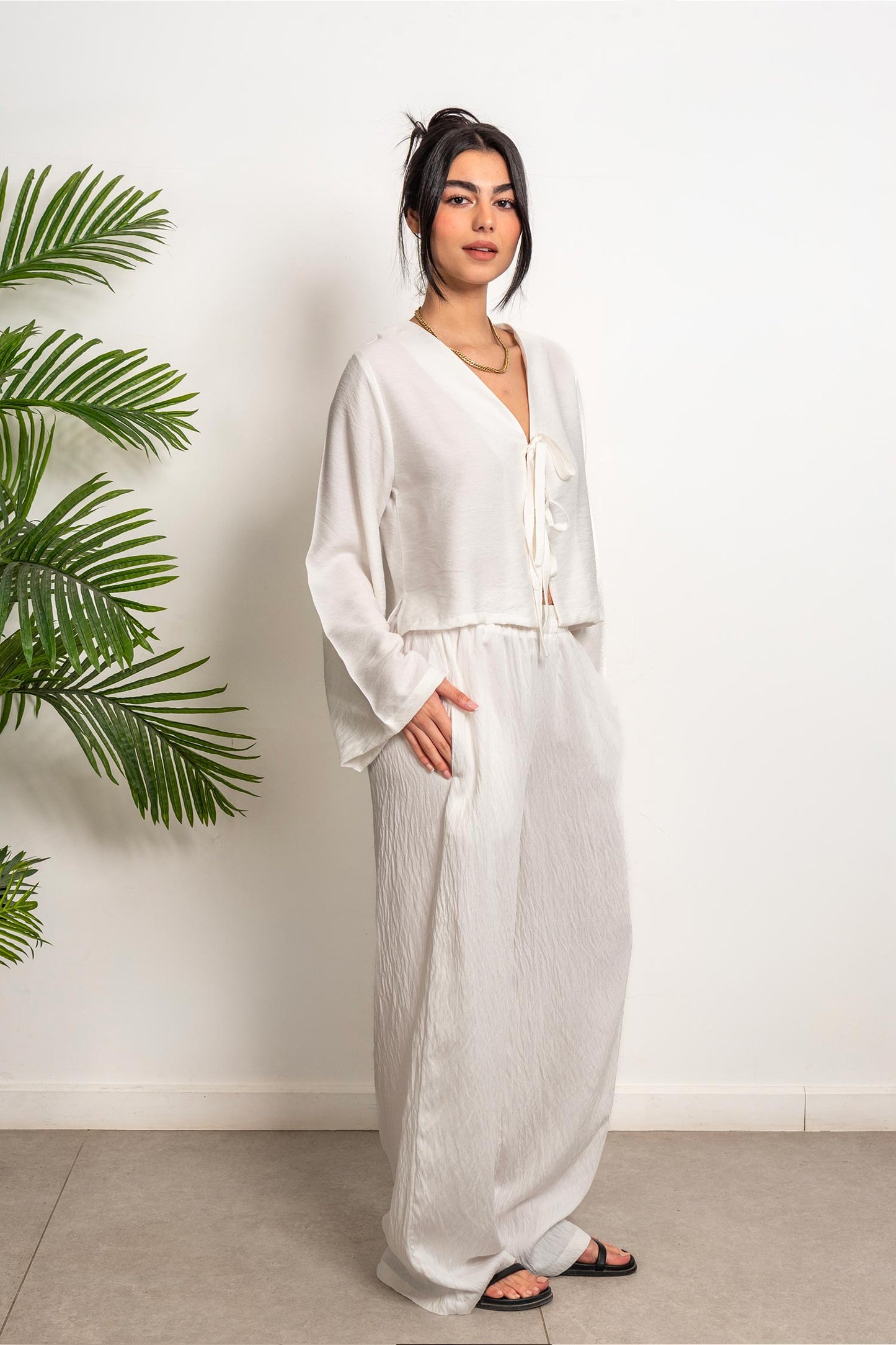 Boho Linen Set - White