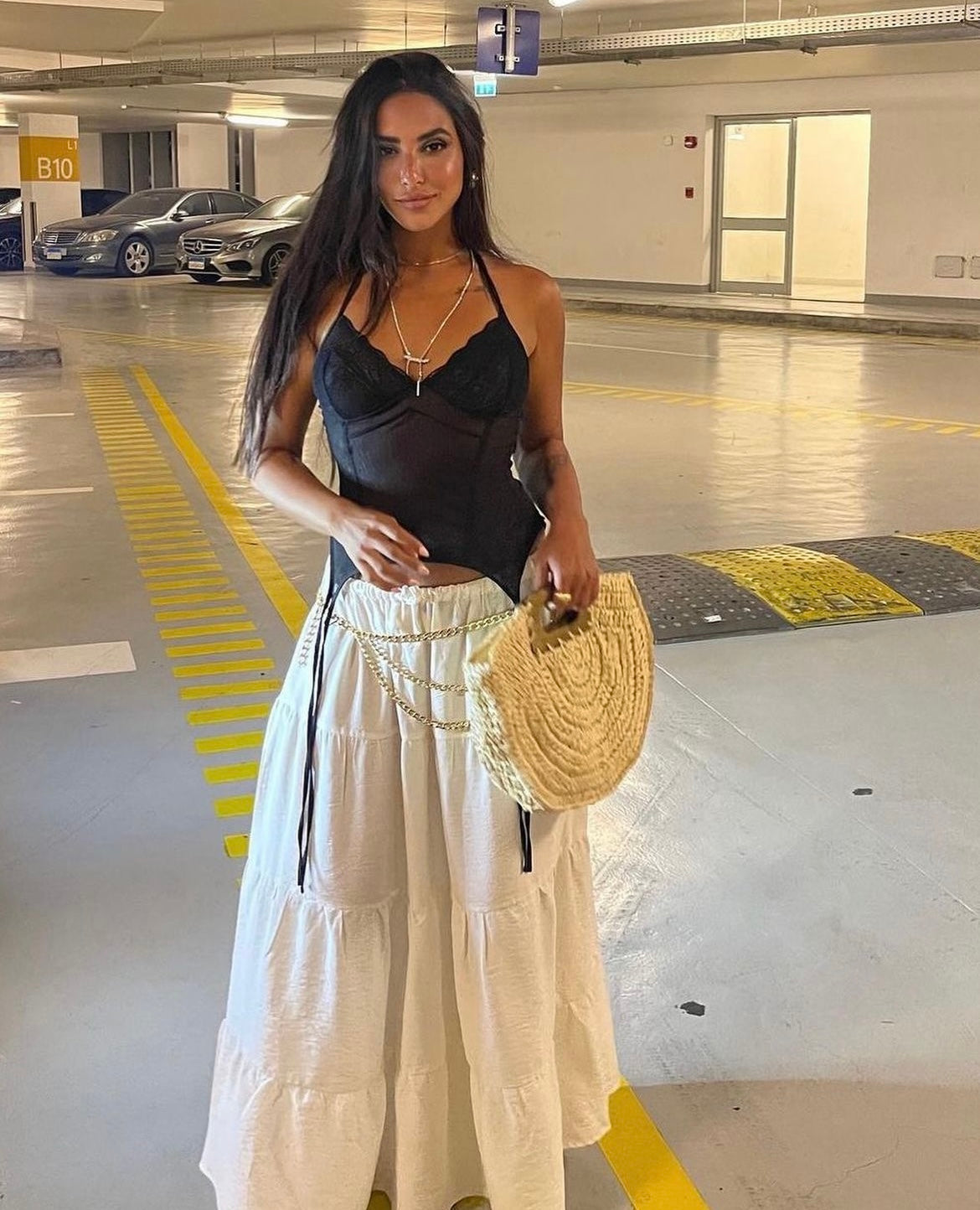 Flowy Summer Skirt - White