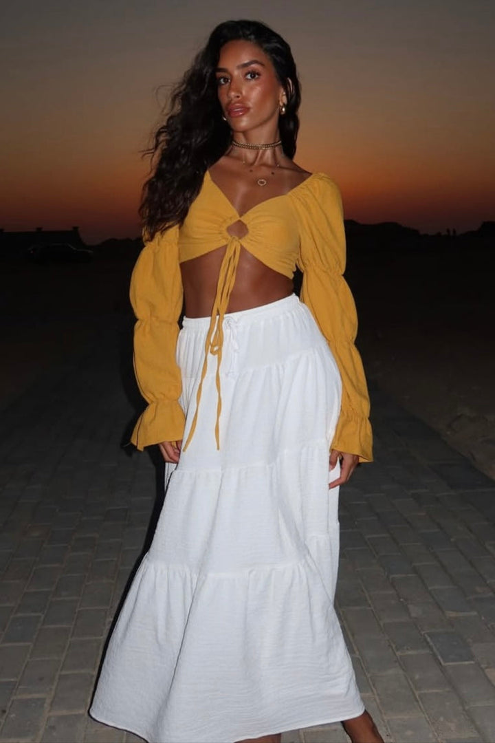 Flowy Summer Skirt - White