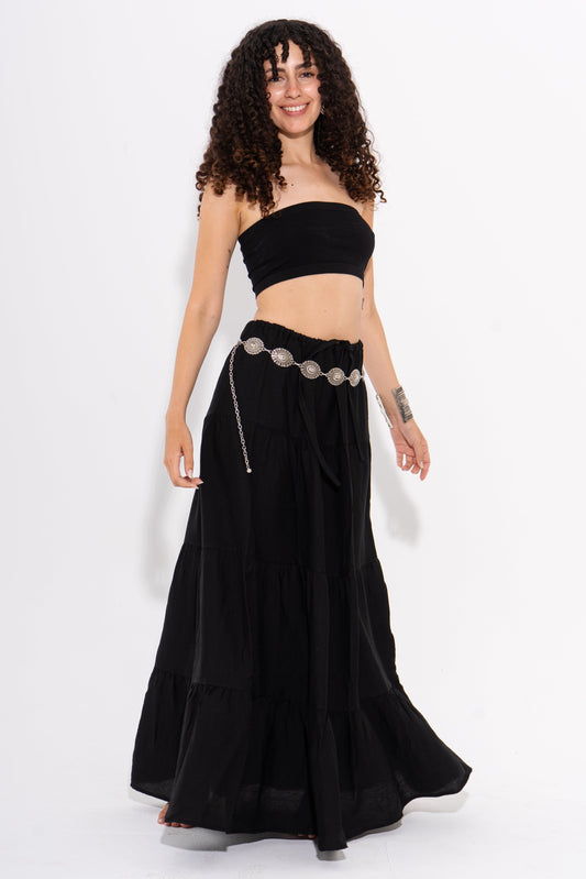 Flowy Summer Skirt - Black