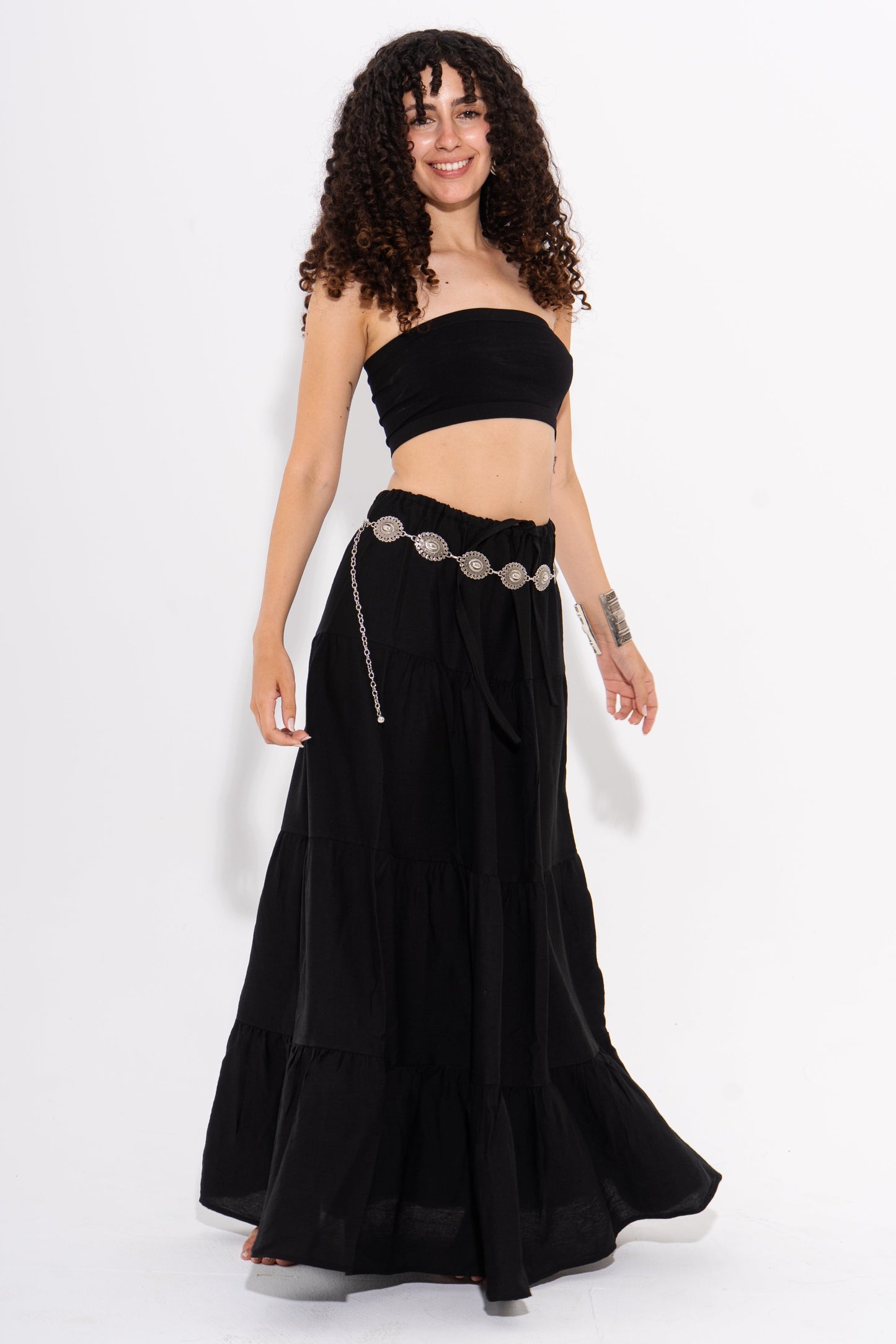 Flowy Summer Skirt - Black