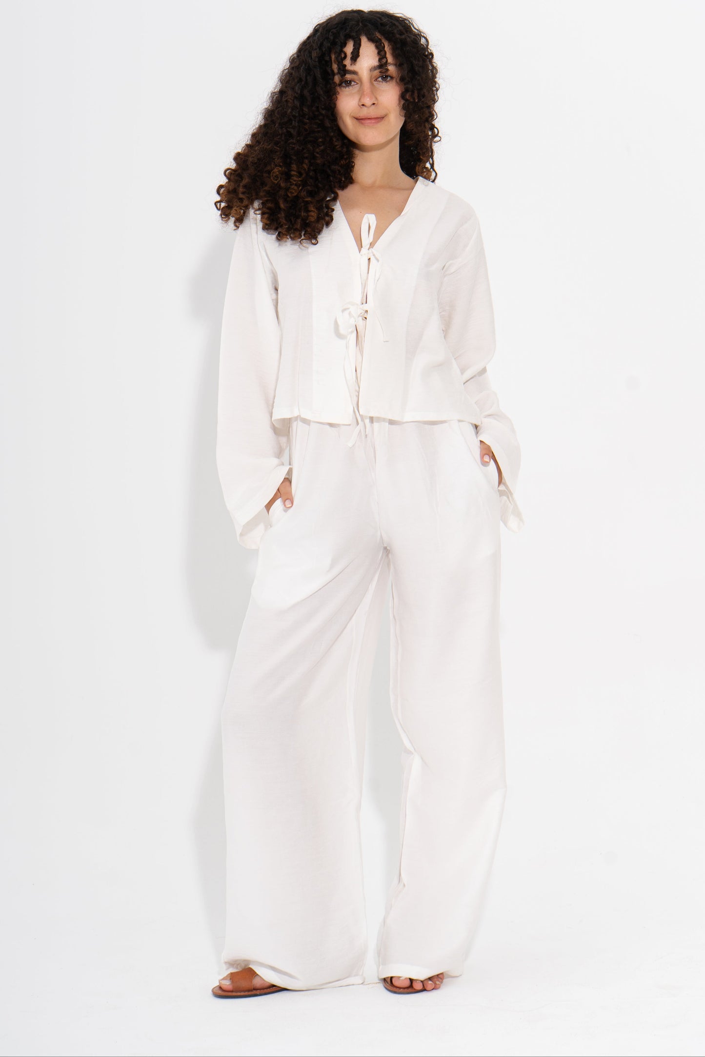 Boho Linen Set - White