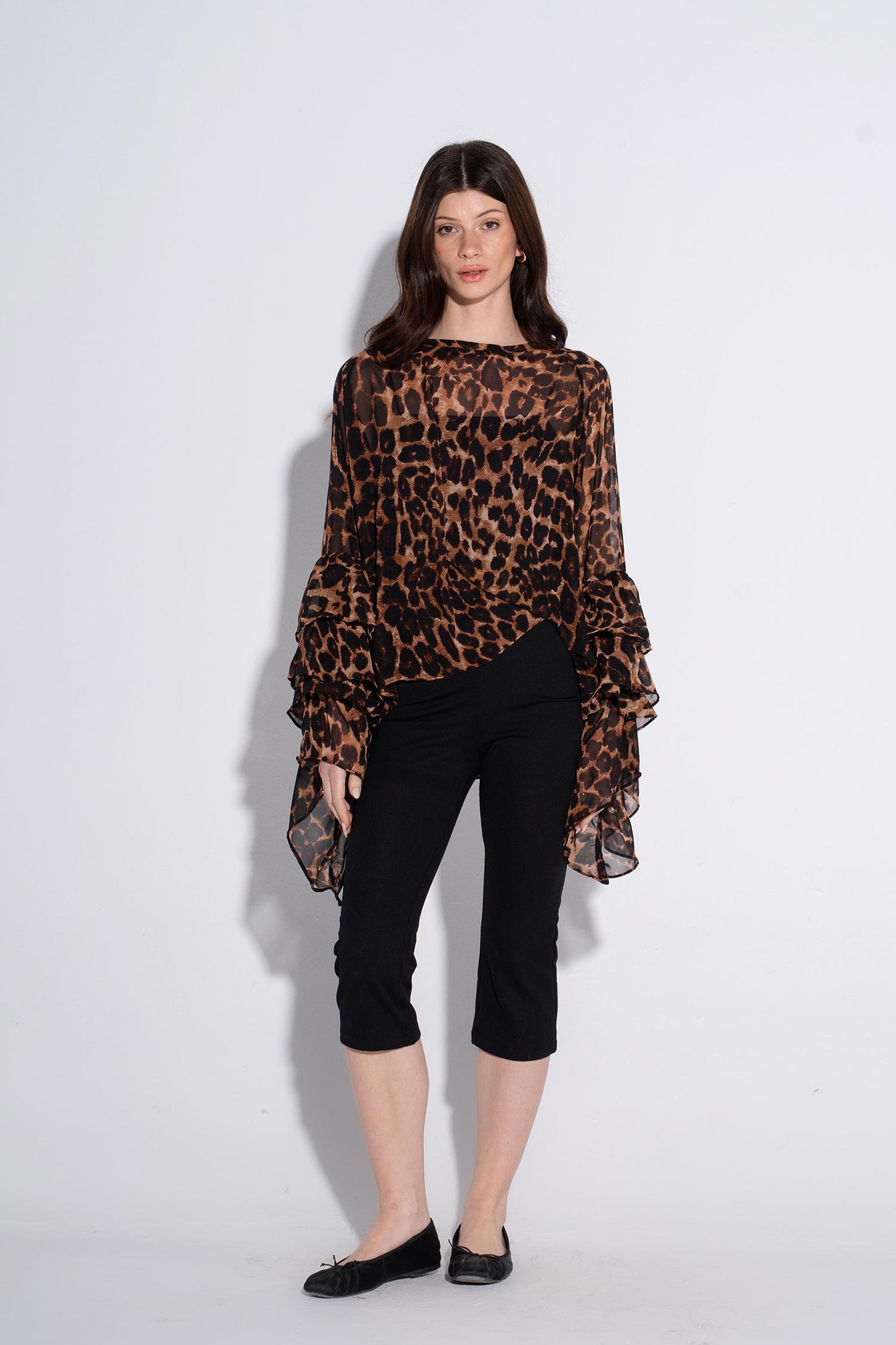 Diva Drapes Blouse - Tiger