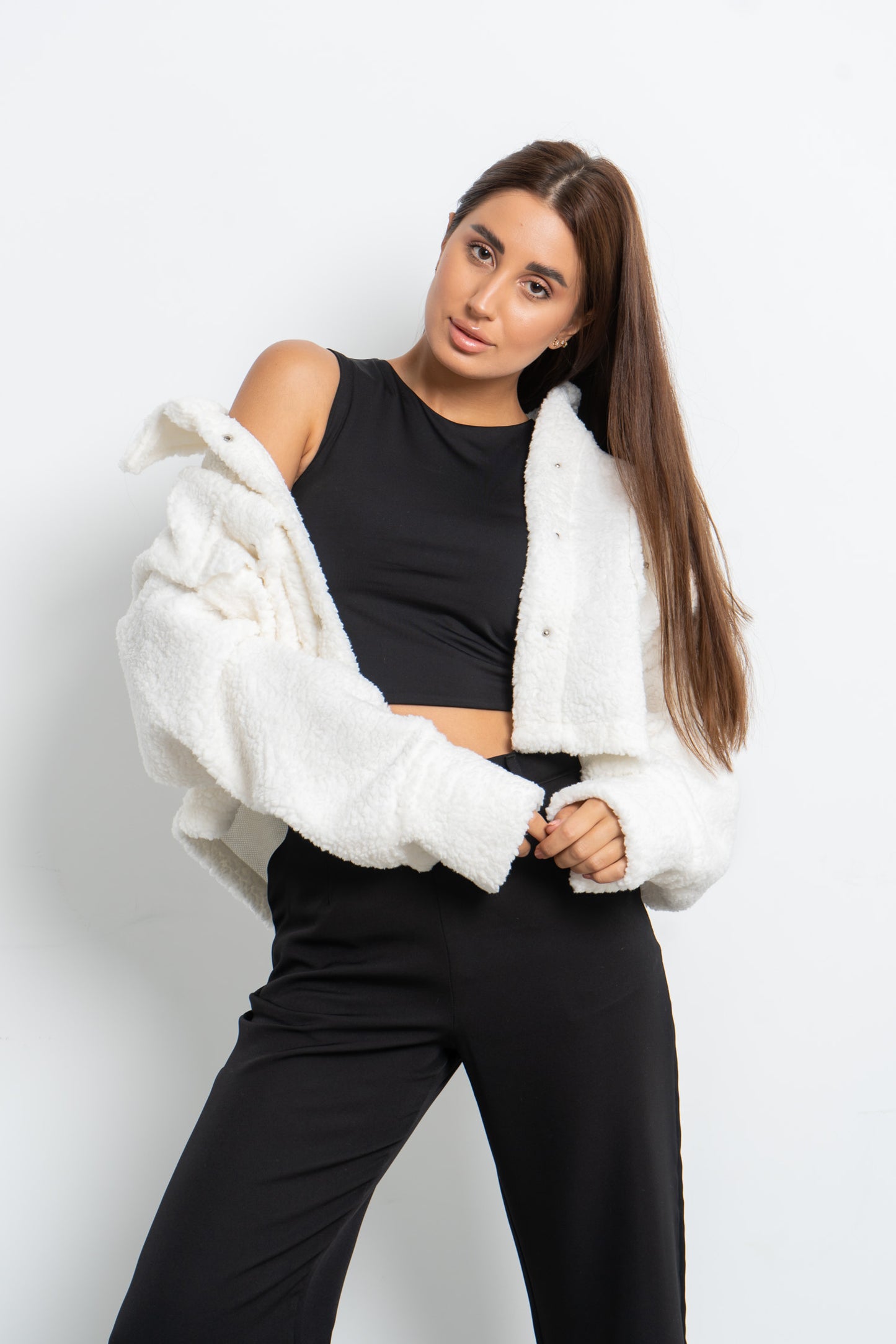 Cropped Fur Jacket