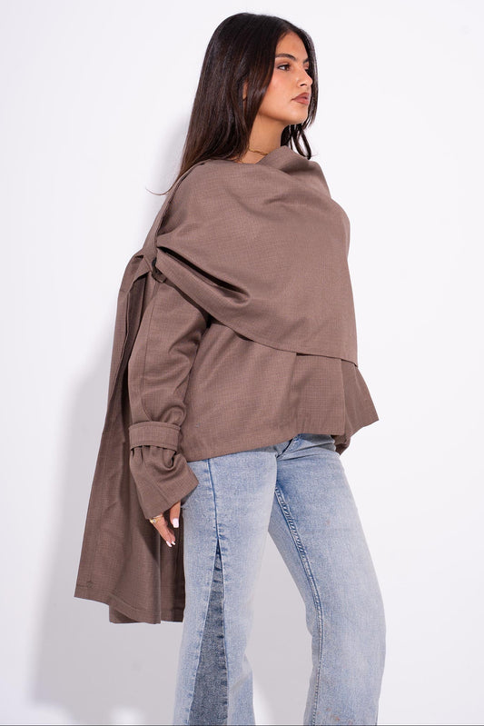 Cozy Tailored Shirt - Cafe