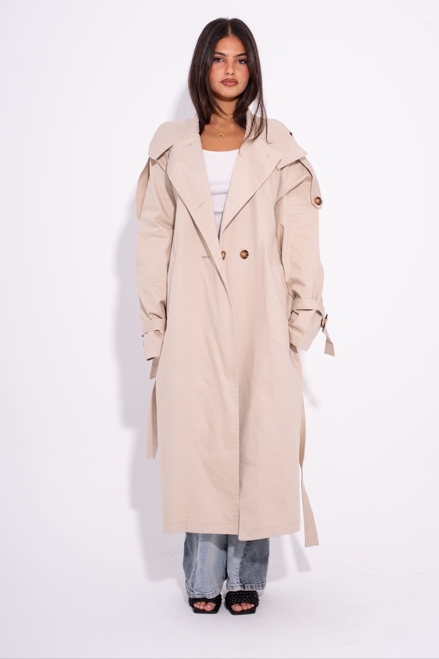 The Aura Trench Coat - Beige