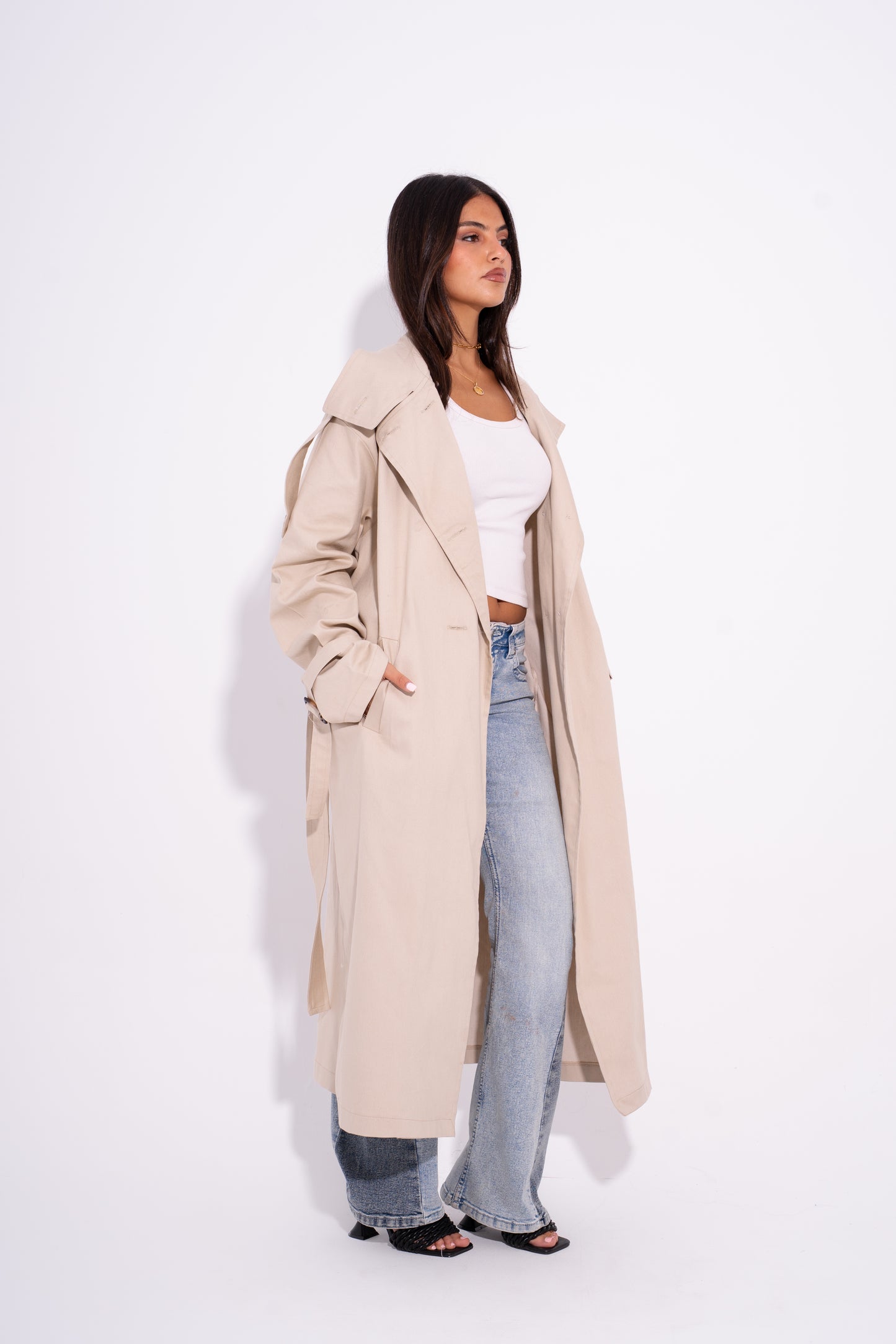 The Aura Trench Coat - Beige