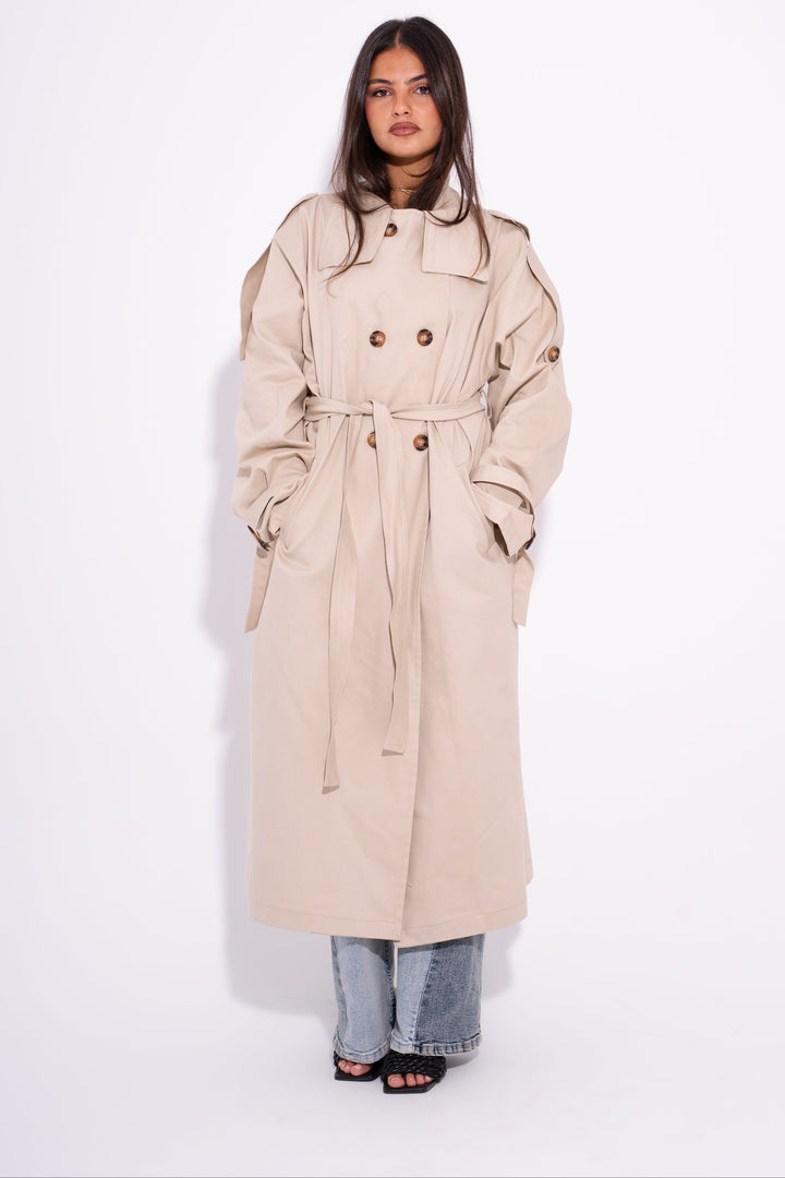 The Aura Trench Coat - Beige