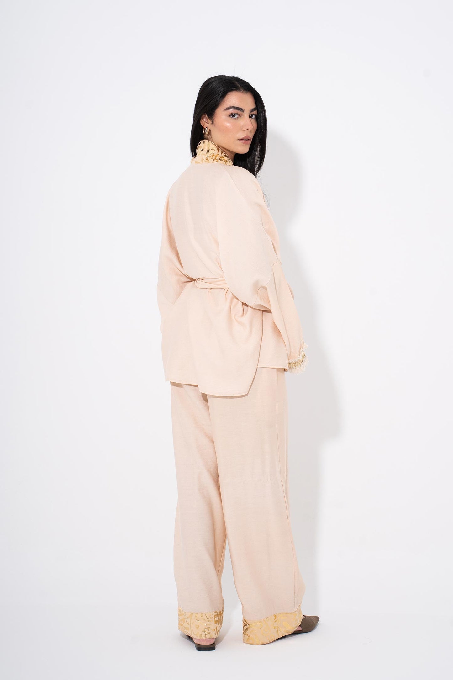 Golden Glow Kaftan Set - Gold