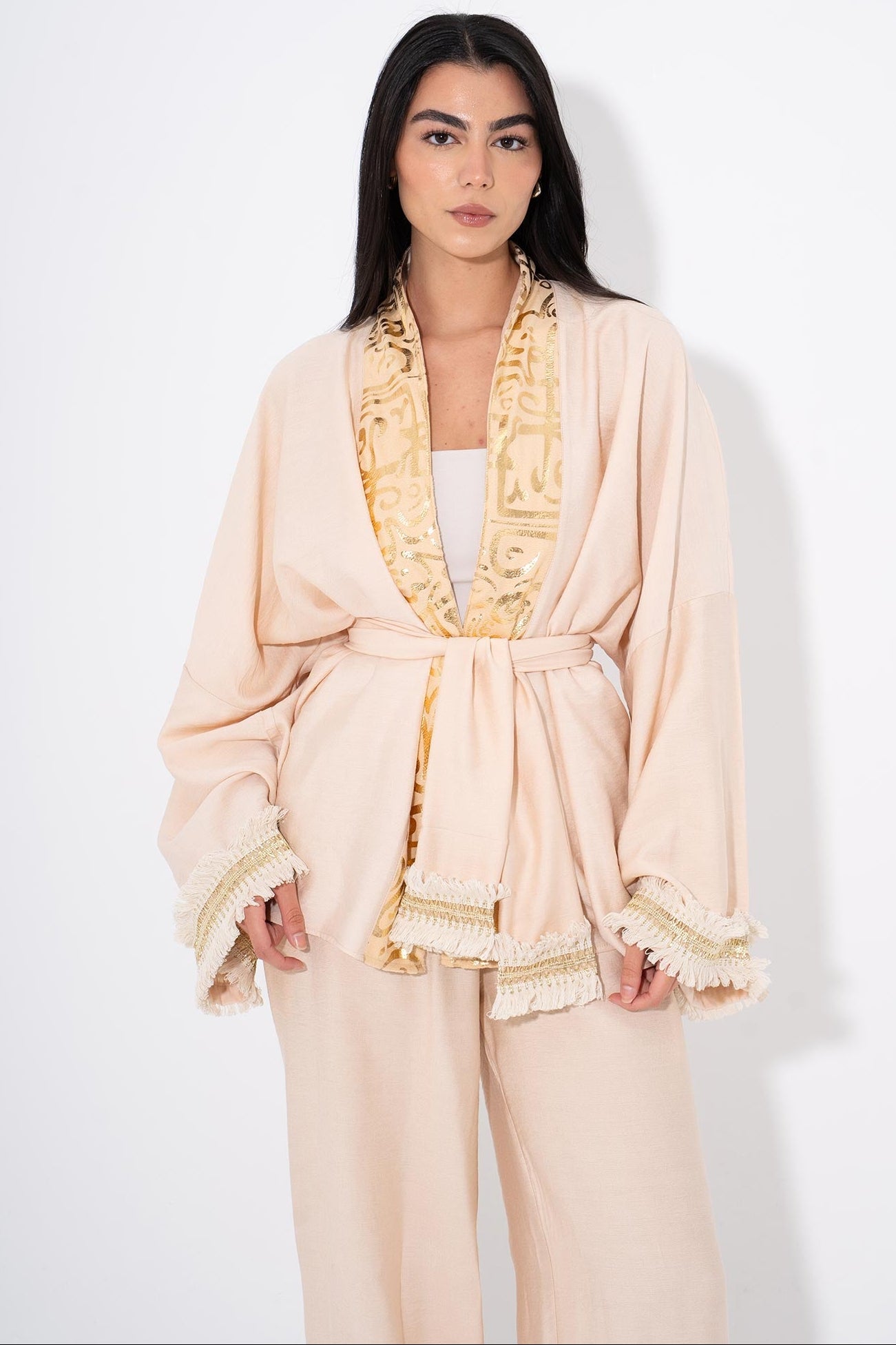 Golden Glow Kaftan Set - Gold