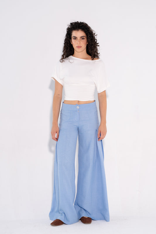 The Soft Girl Pants - Blue