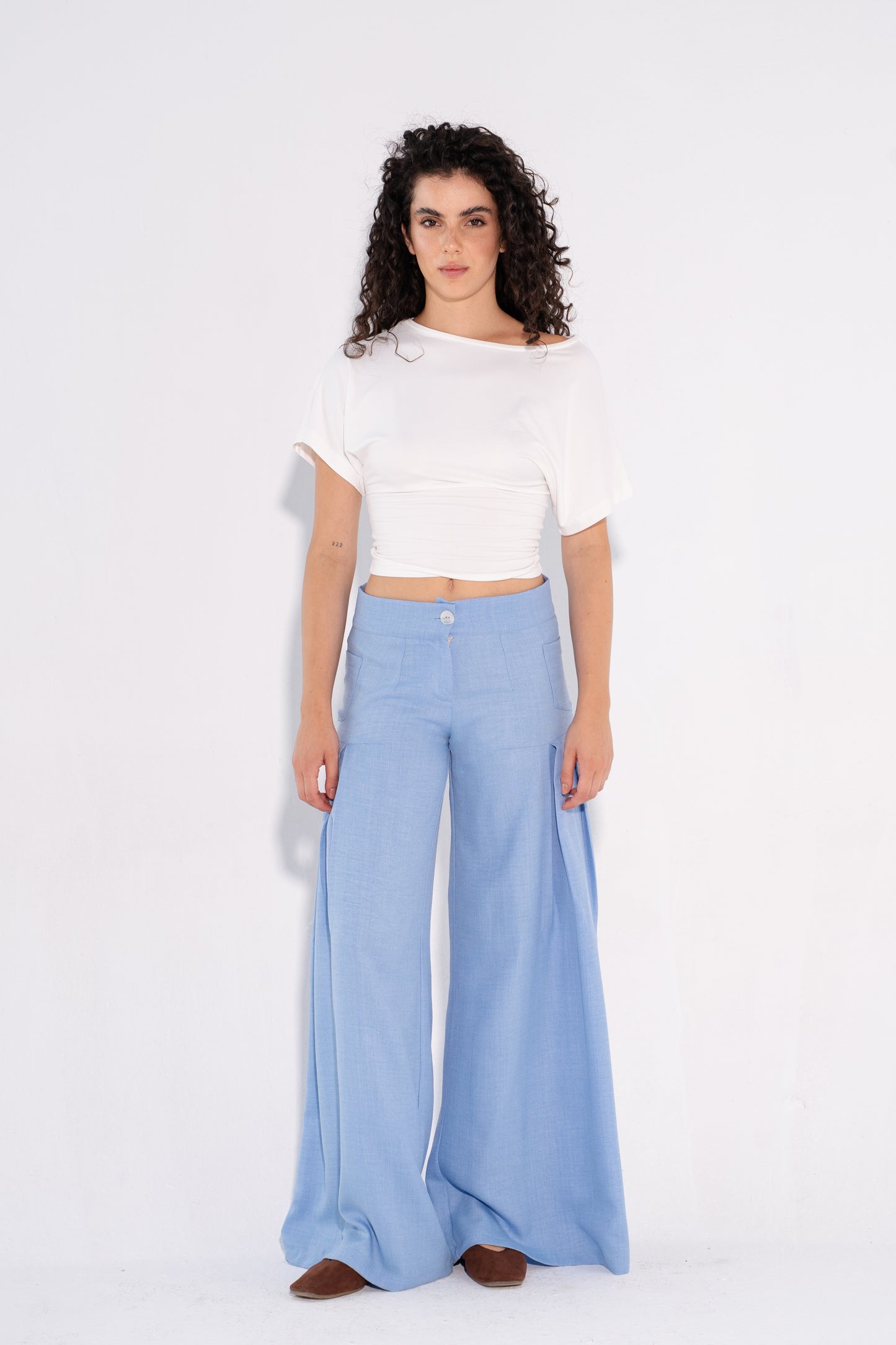 The Soft Girl Pants - Blue