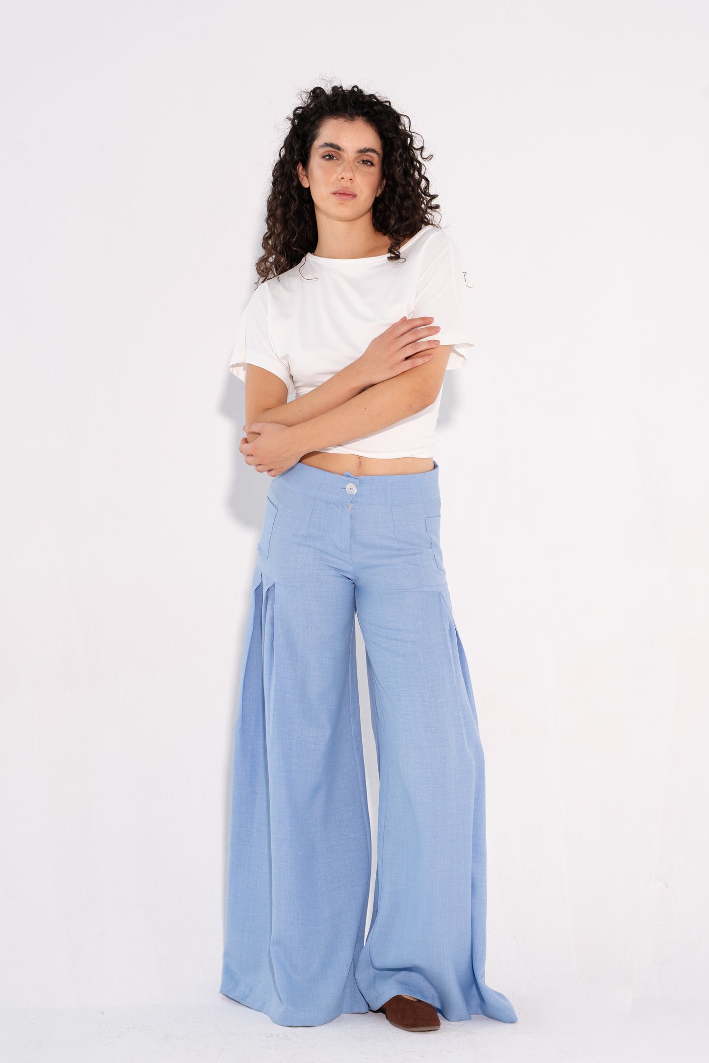The Soft Girl Pants - Blue