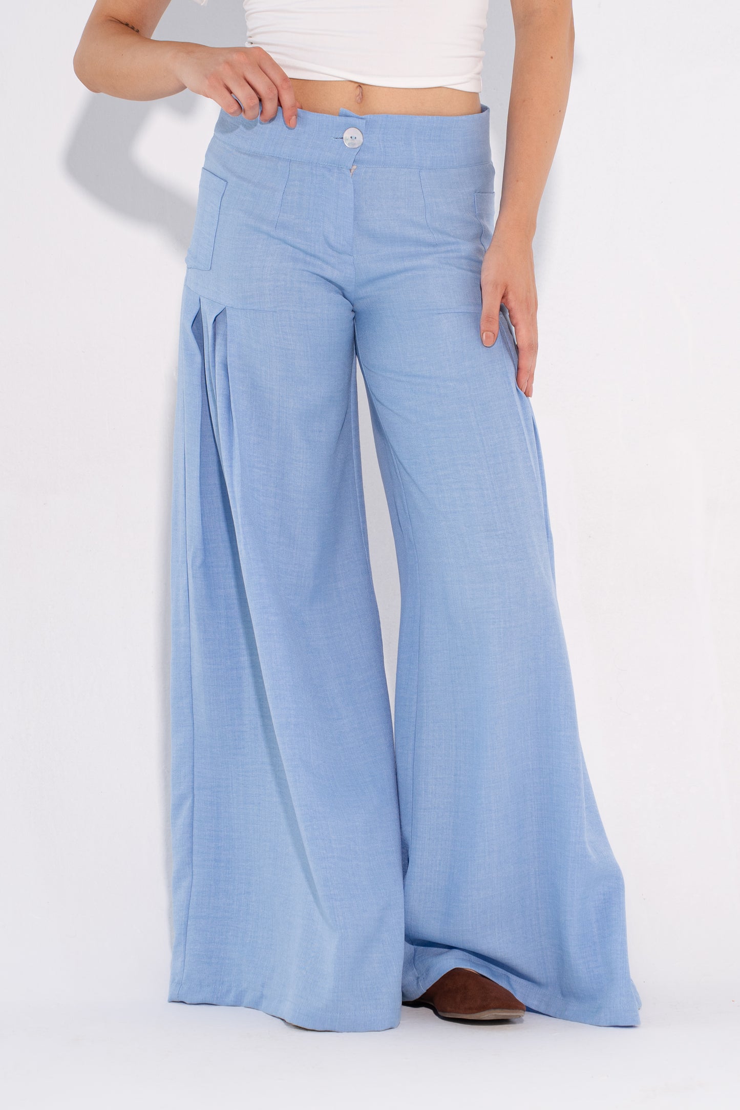 The Soft Girl Pants - Blue