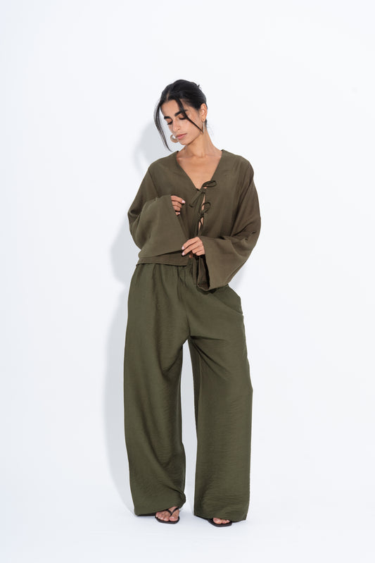 Boho Linen Full Set - Olive