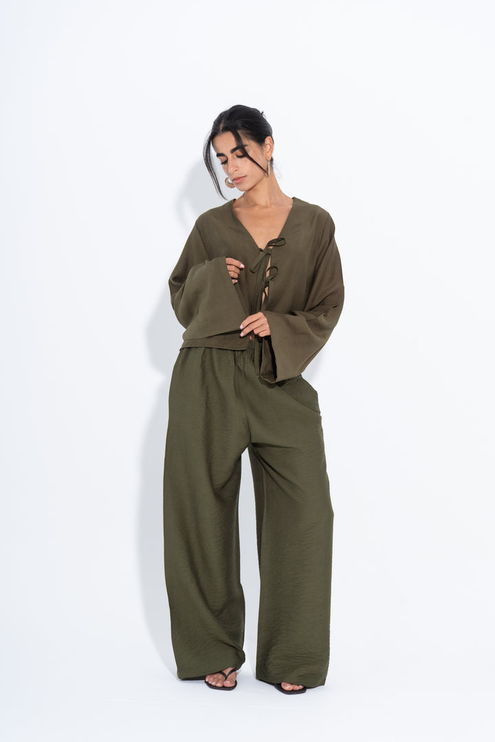 Boho Linen Full Set - Olive