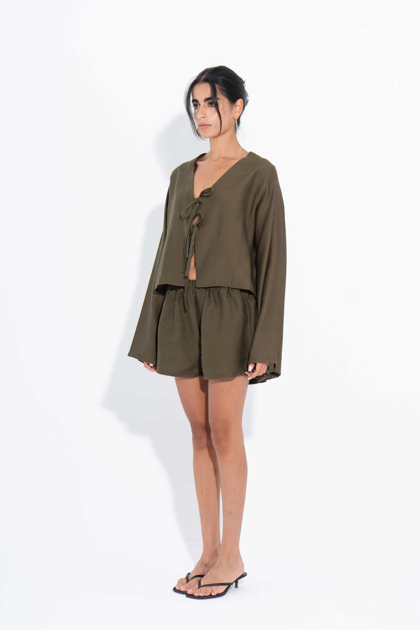 Boho Shorts Set - Olive