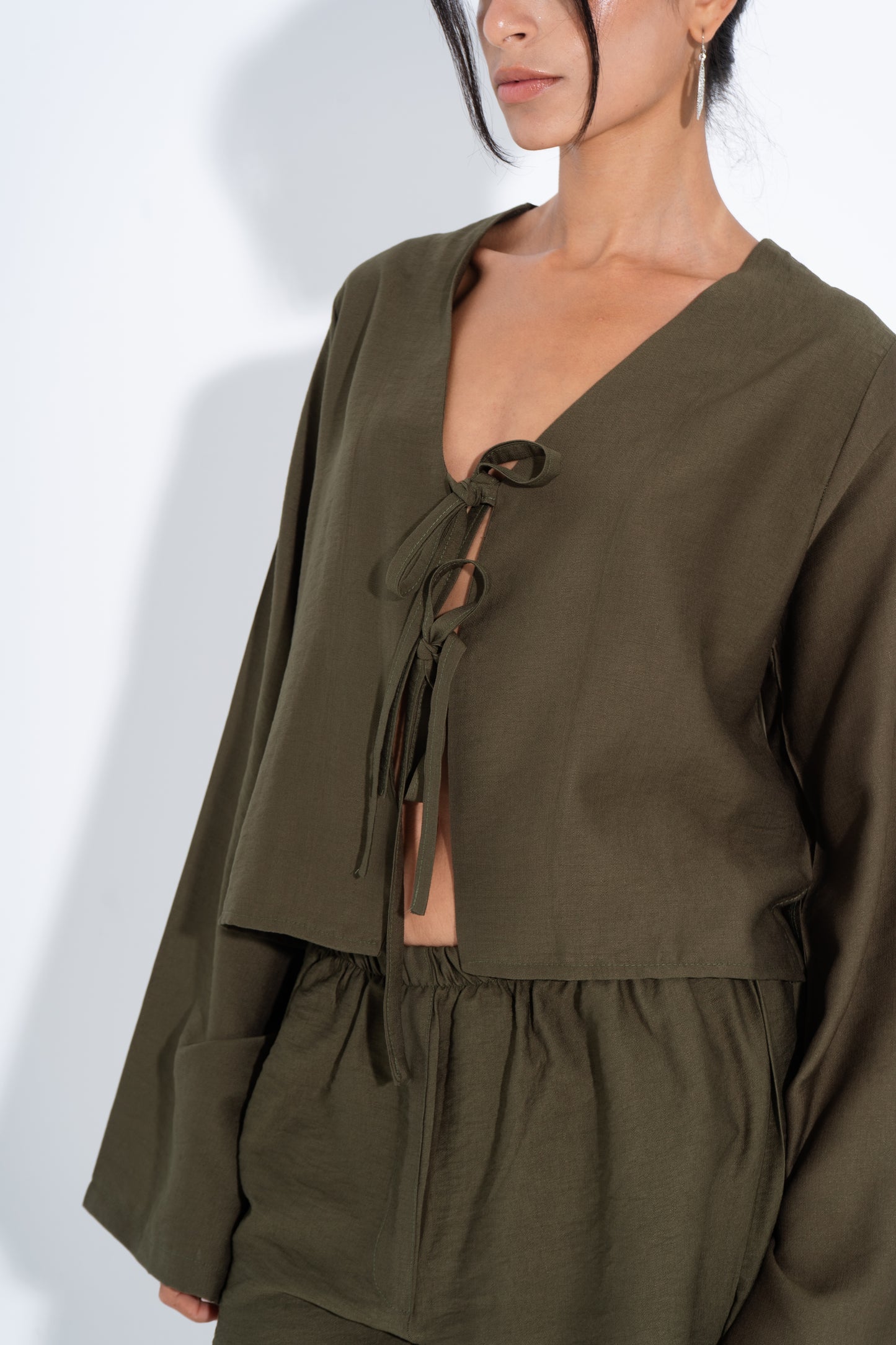 Boho Shorts Set - Olive