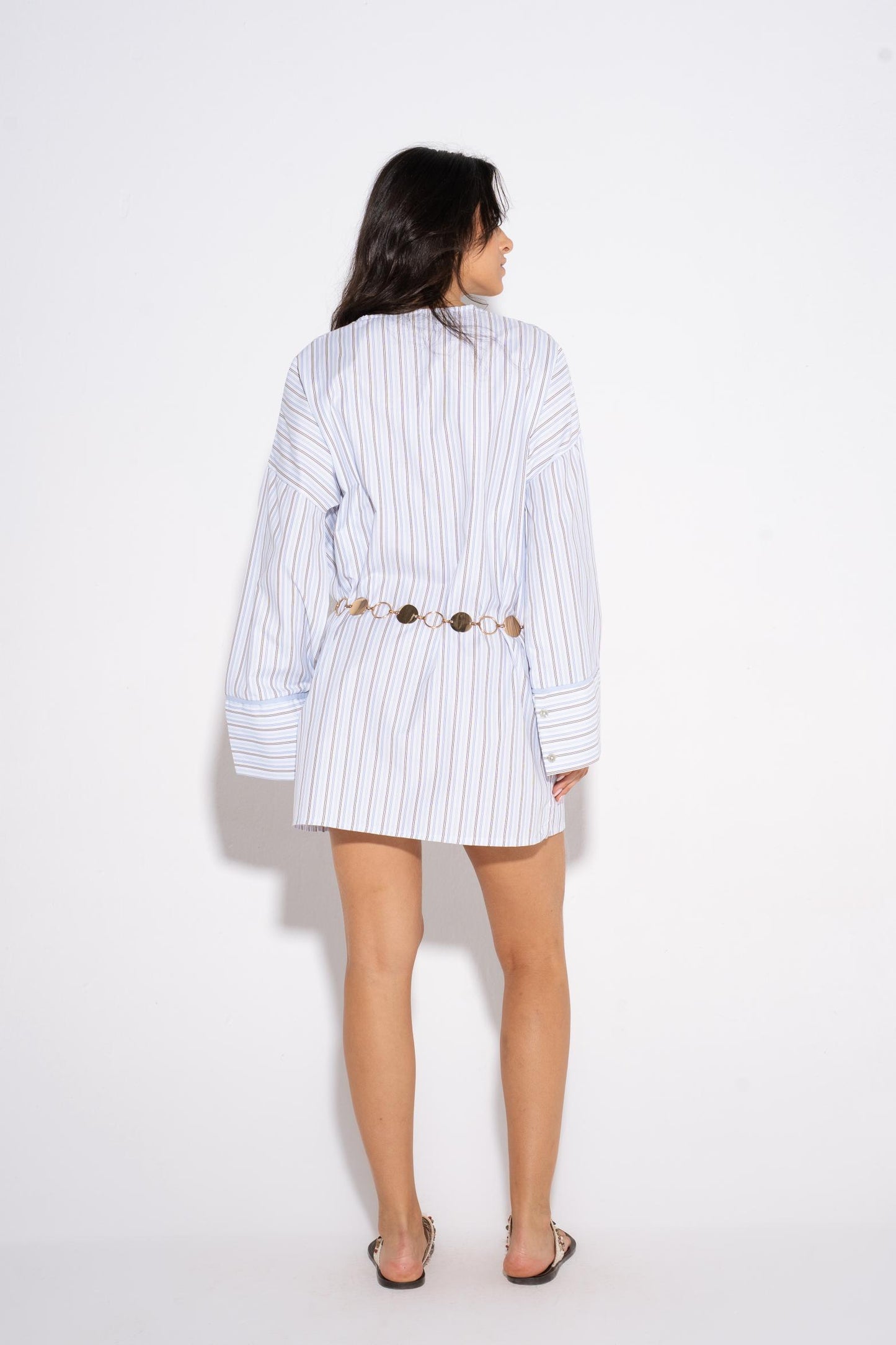 Sleaze Striped Dress - Light Blue