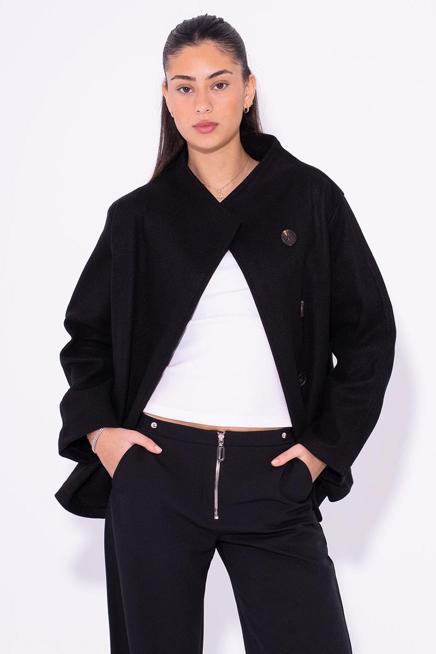 The Signature Buttons Jacket - Black