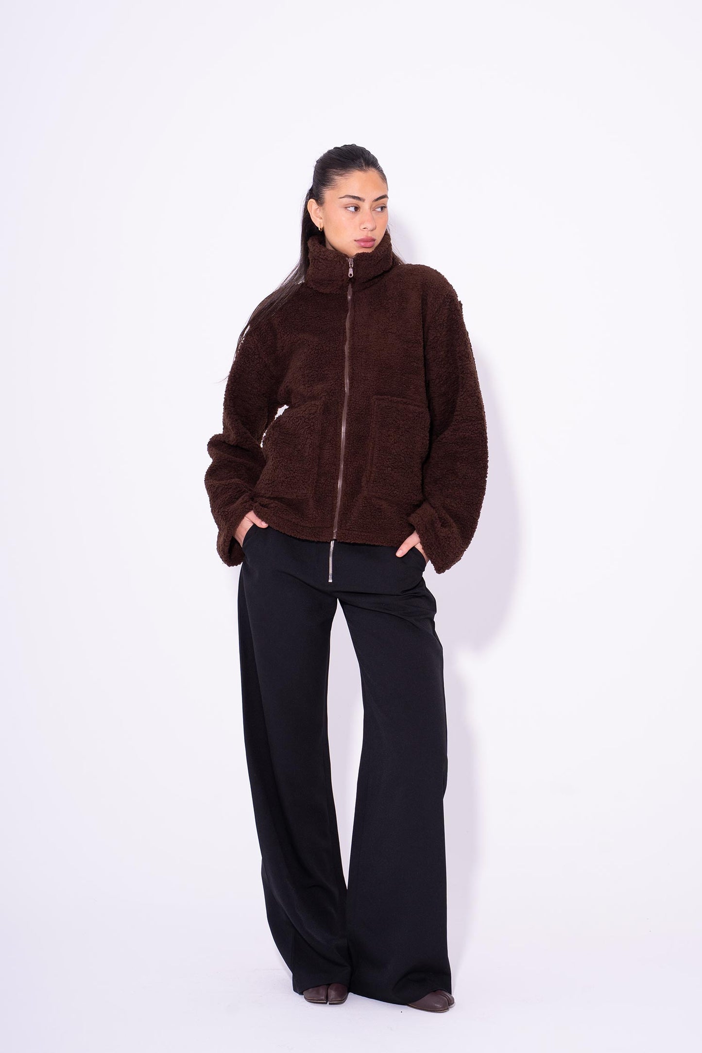 Teddy Fur Jacket - Brown