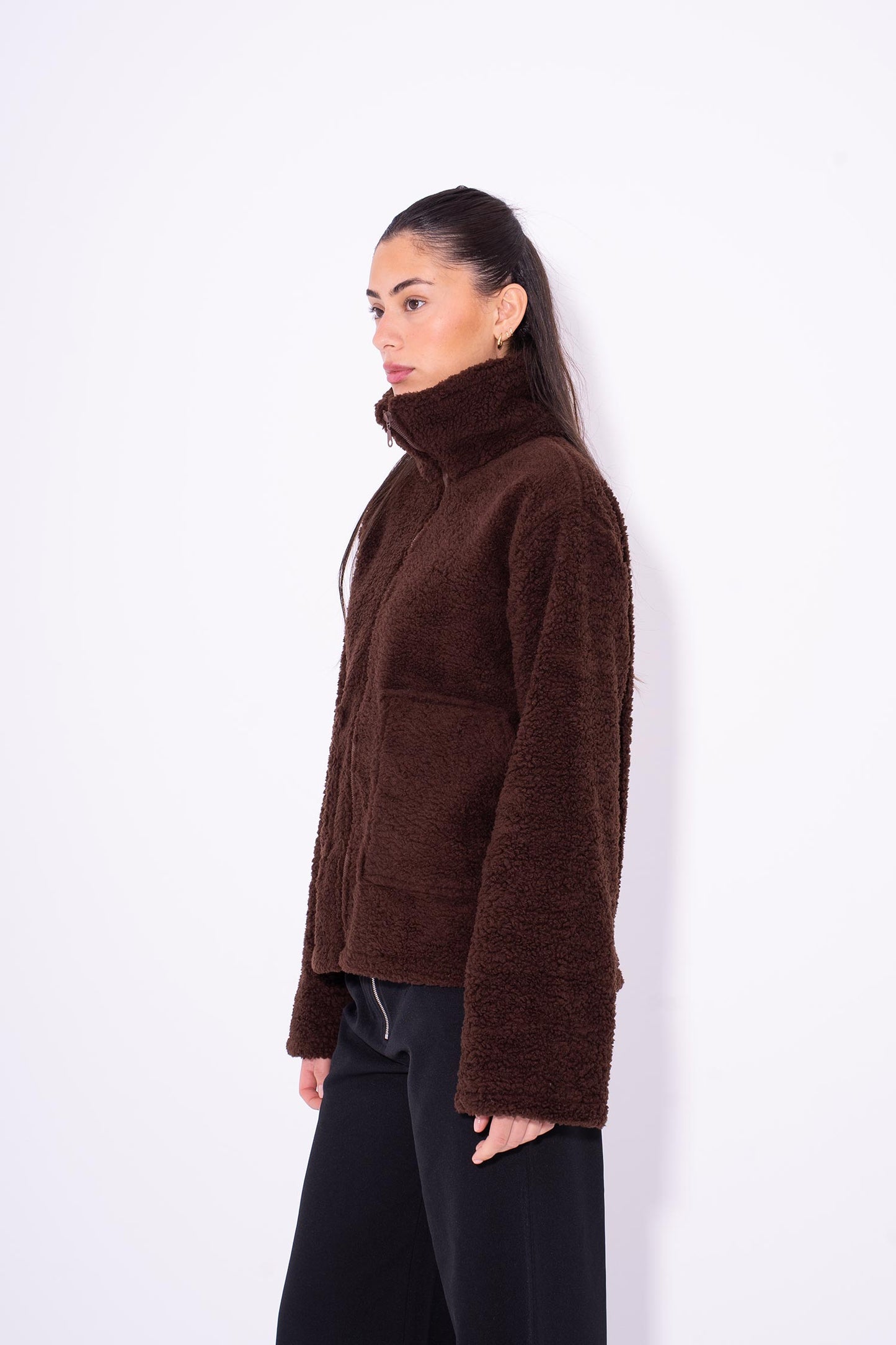 Teddy Fur Jacket - Brown