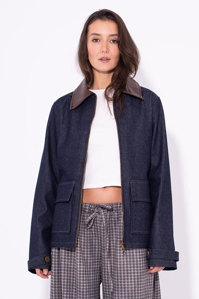 Workwear Boxy Jacket - Navy