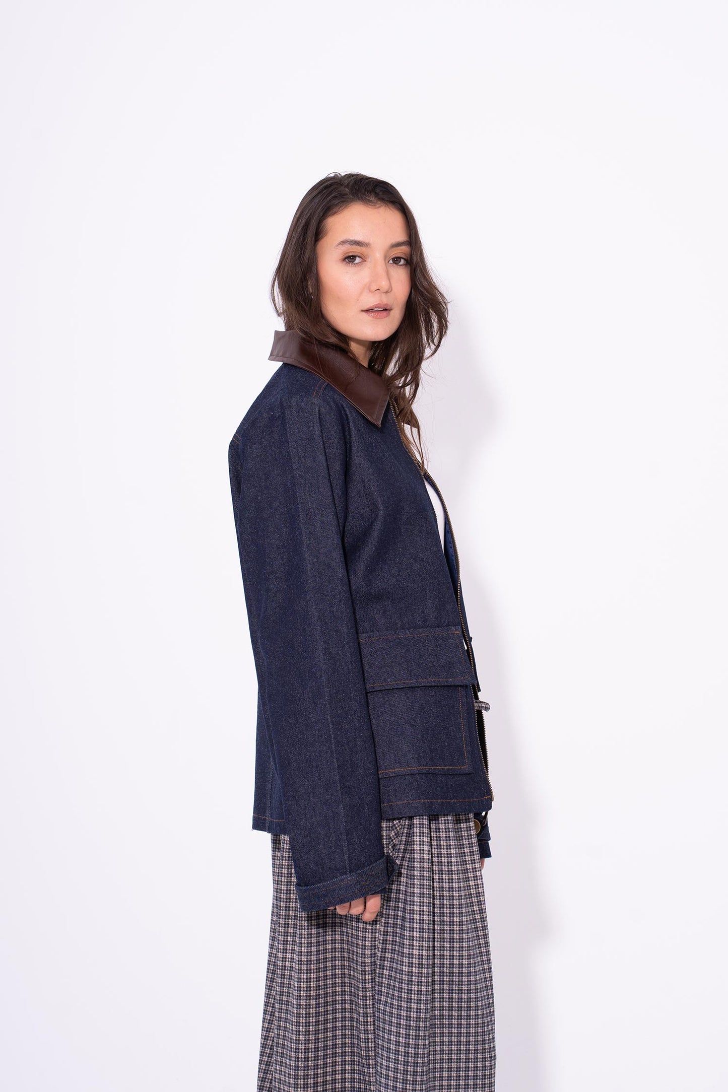 Workwear Boxy Jacket - Navy