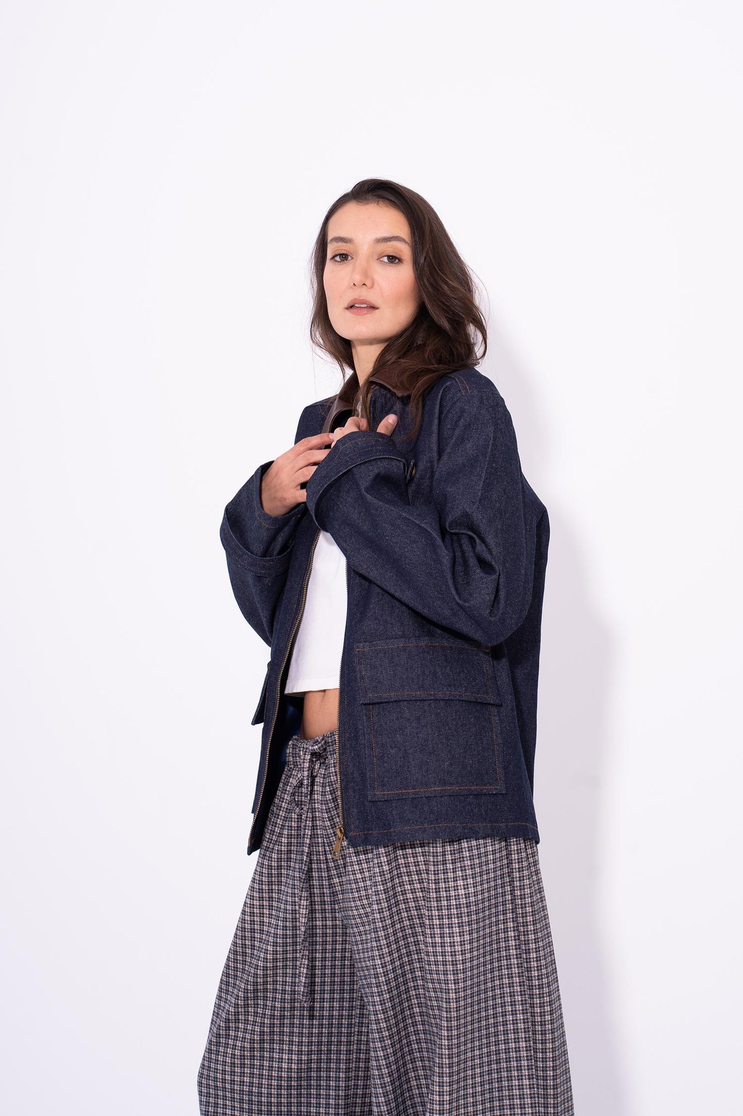 Workwear Boxy Jacket - Navy