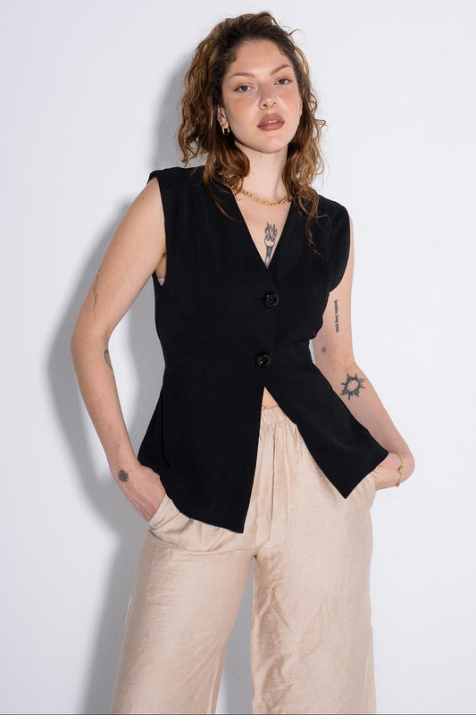 Blush Muse Vest - Black