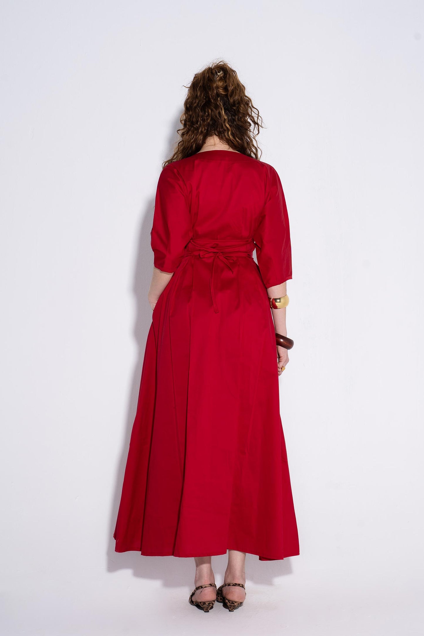 Cherry Crush Midi Dress - Red