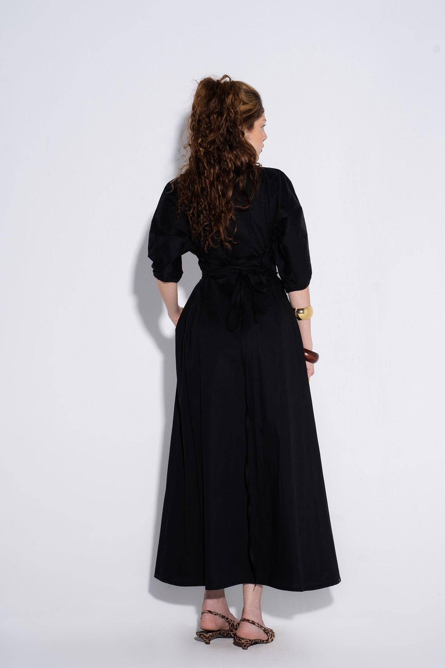 Cherry Crush Midi Dress - Black