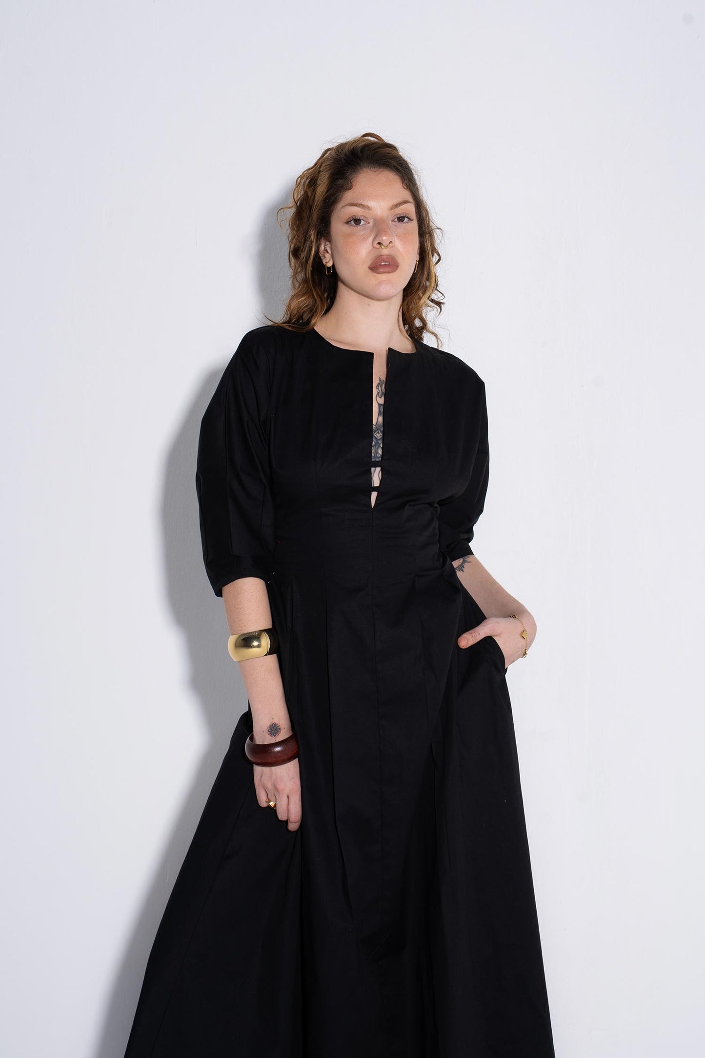 Cherry Crush Midi Dress - Black