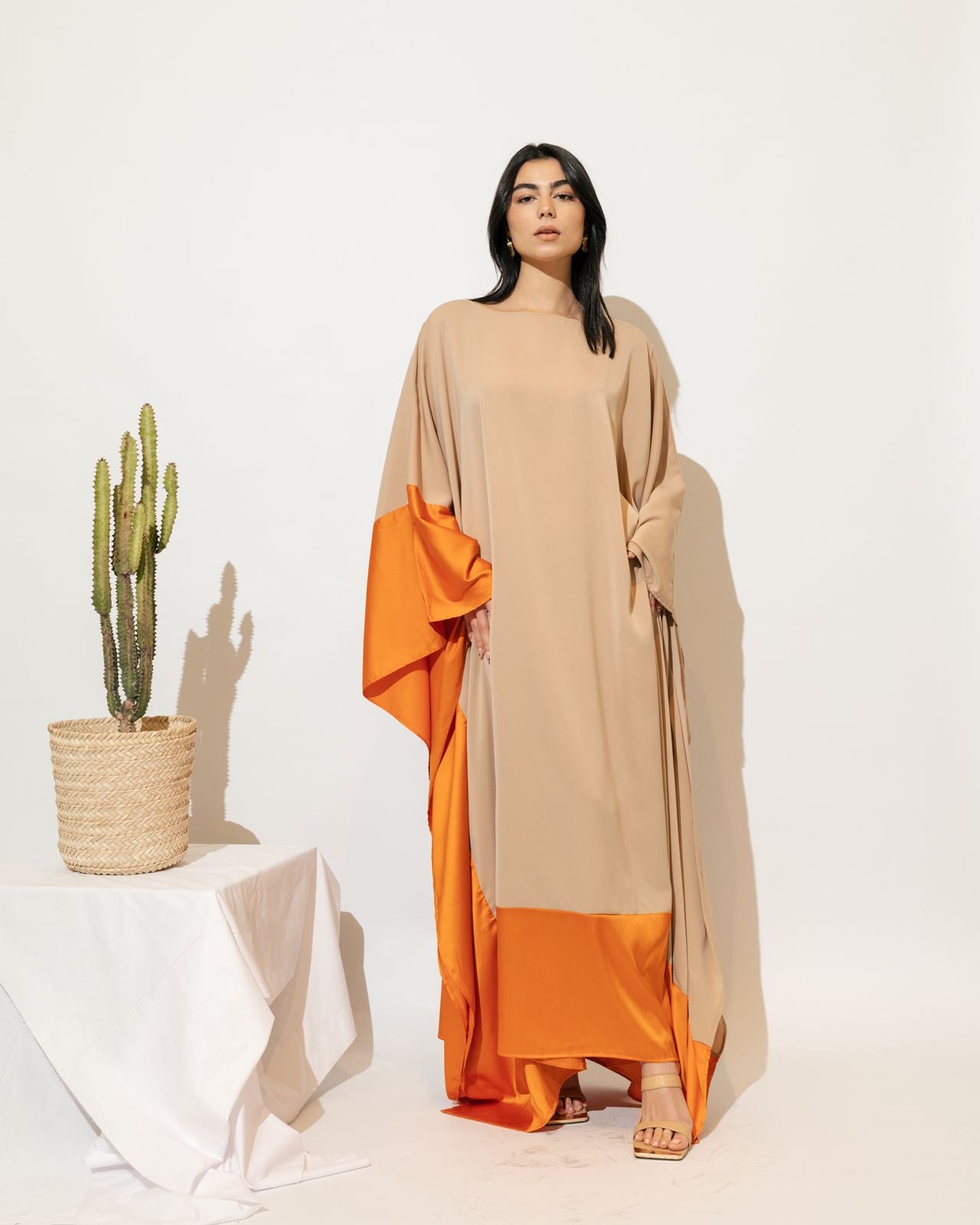 Silky boatneck Kaftan