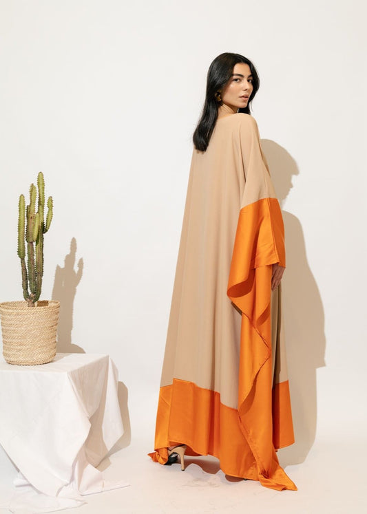 Silky boatneck Kaftan