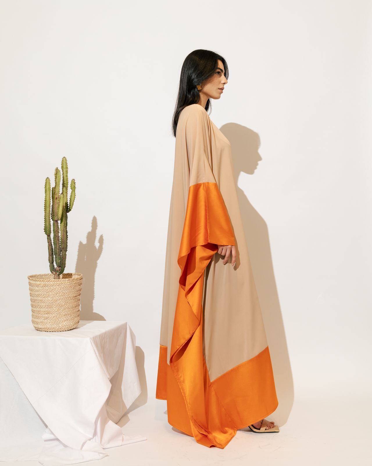 Silky boatneck Kaftan