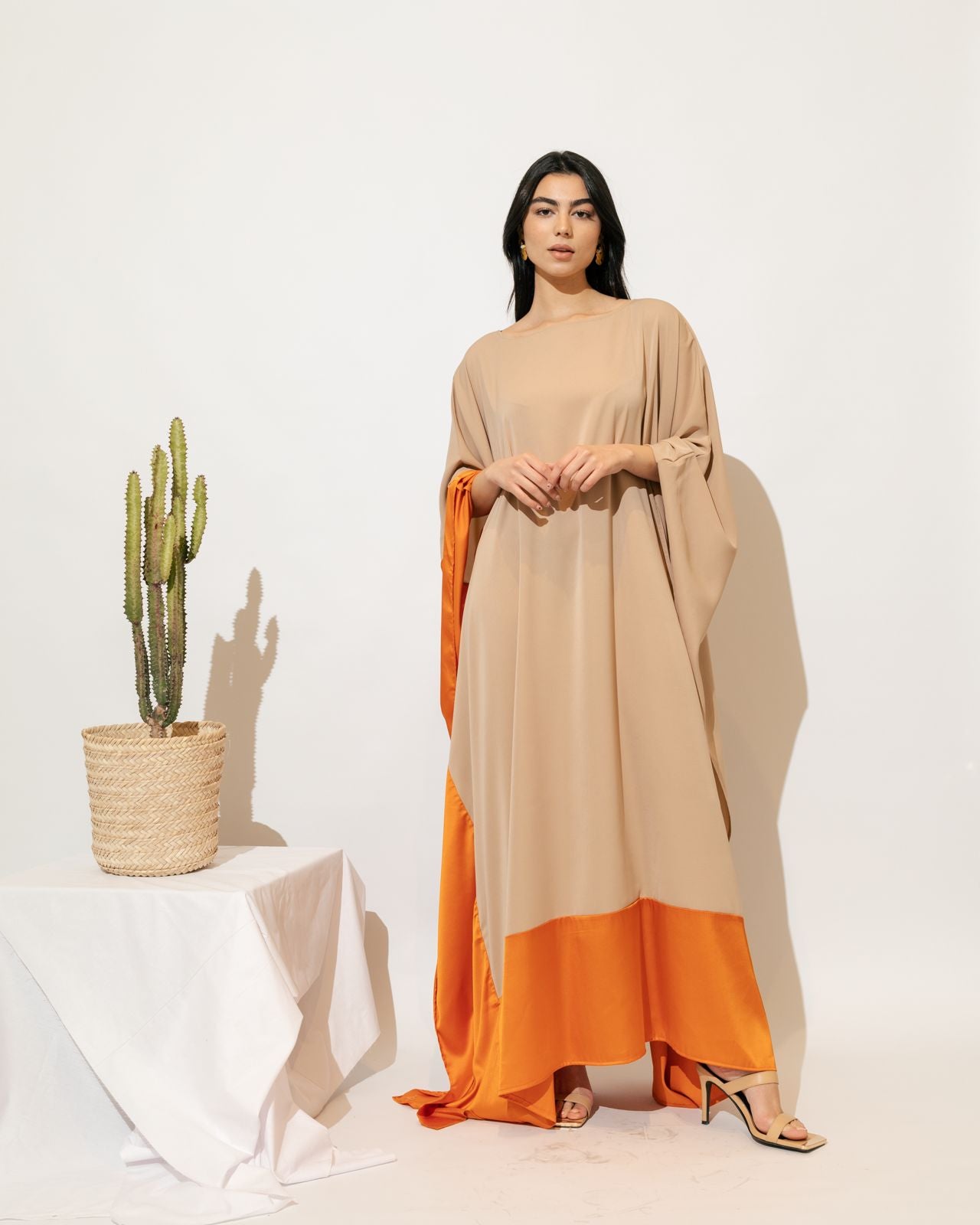 Silky boatneck Kaftan