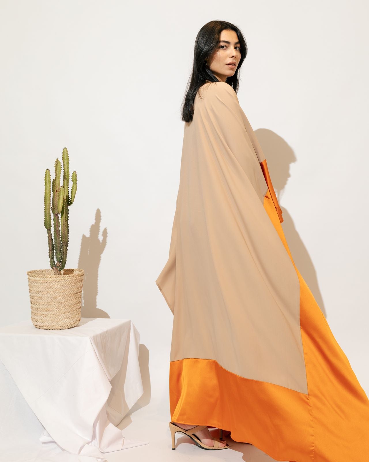 Silky boatneck Kaftan