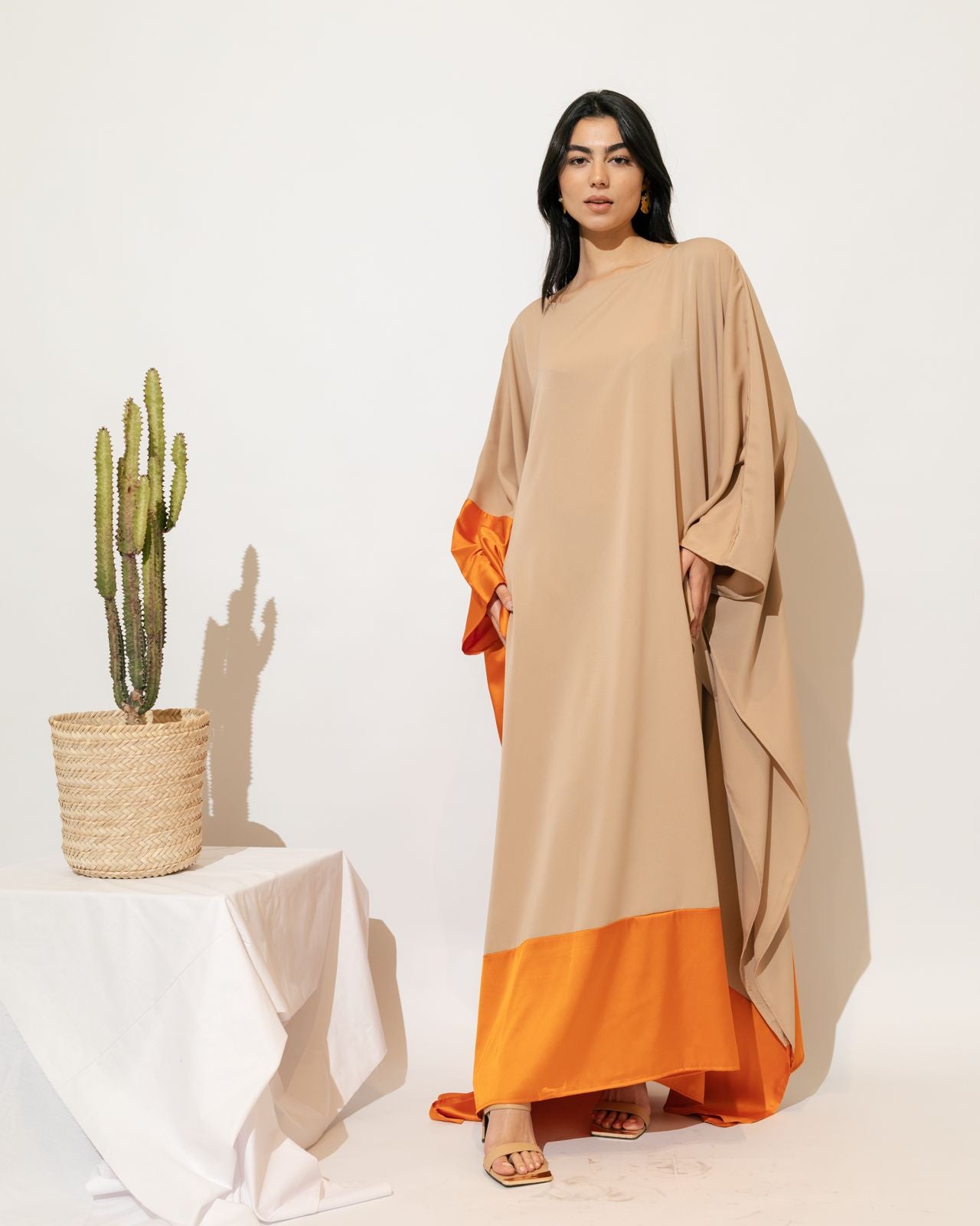 Silky boatneck Kaftan