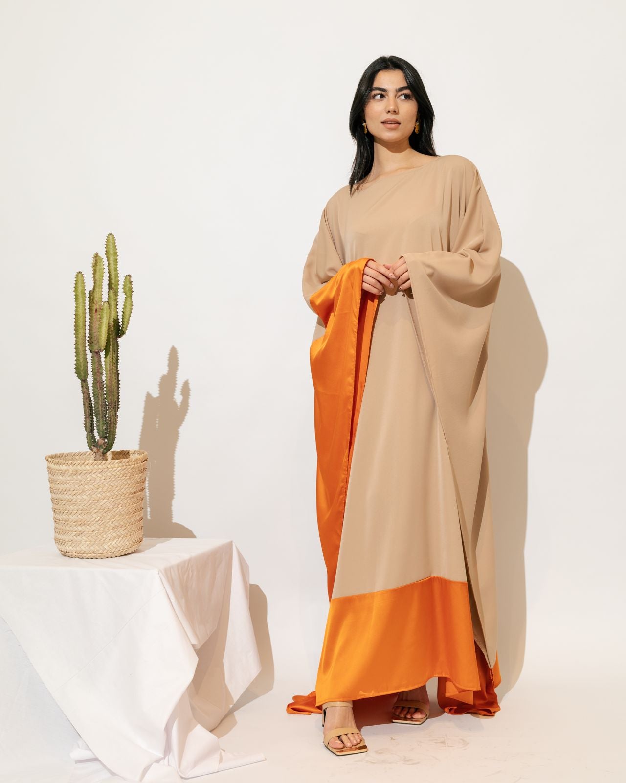 Silky boatneck Kaftan