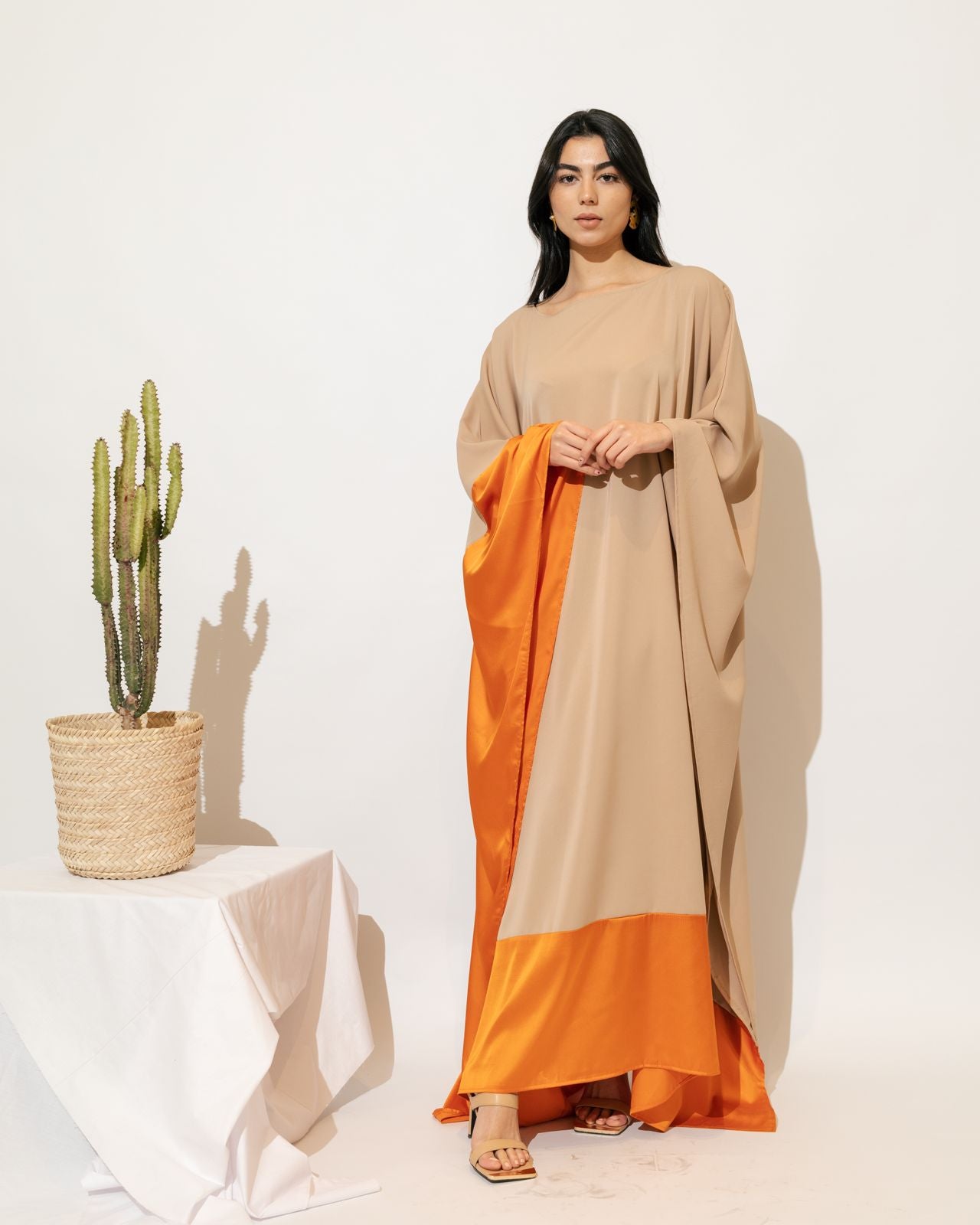 Silky boatneck Kaftan