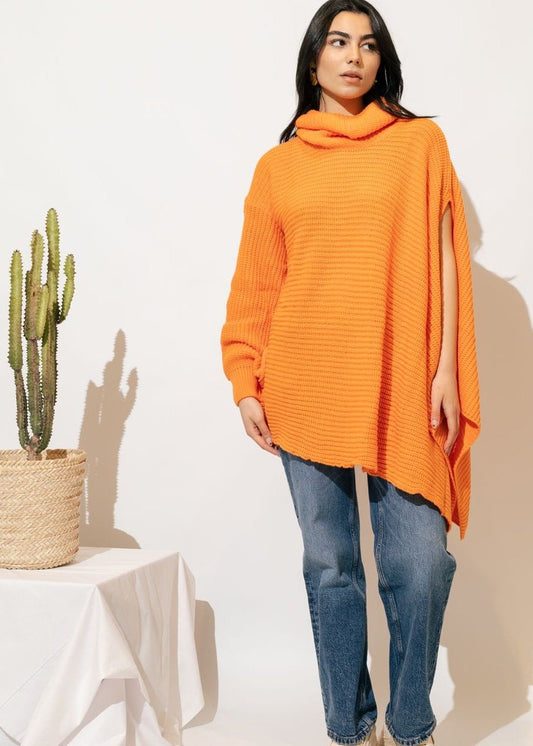 Open Shoulder Knitted Pullover